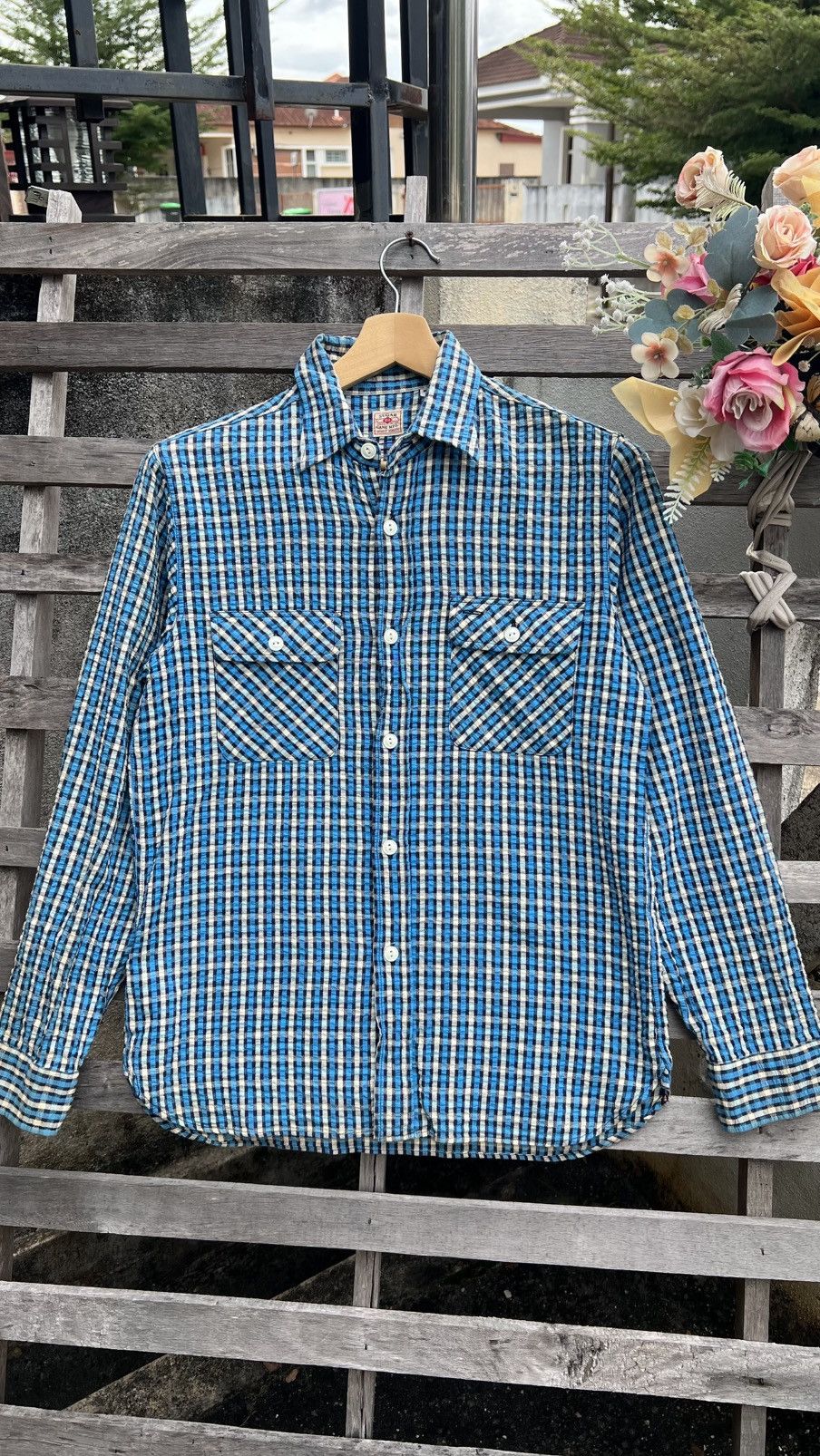 Sugar Cane Vintage Classic Blue Check Sugarcane Shirt Size US M / EU 48-50 / 2 - 2 Thumbnail