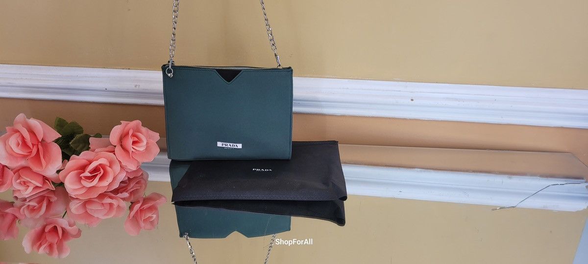 Prada Prada beaute Forest Green Cosmetic Pouch Size ONE SIZE - 10 Thumbnail