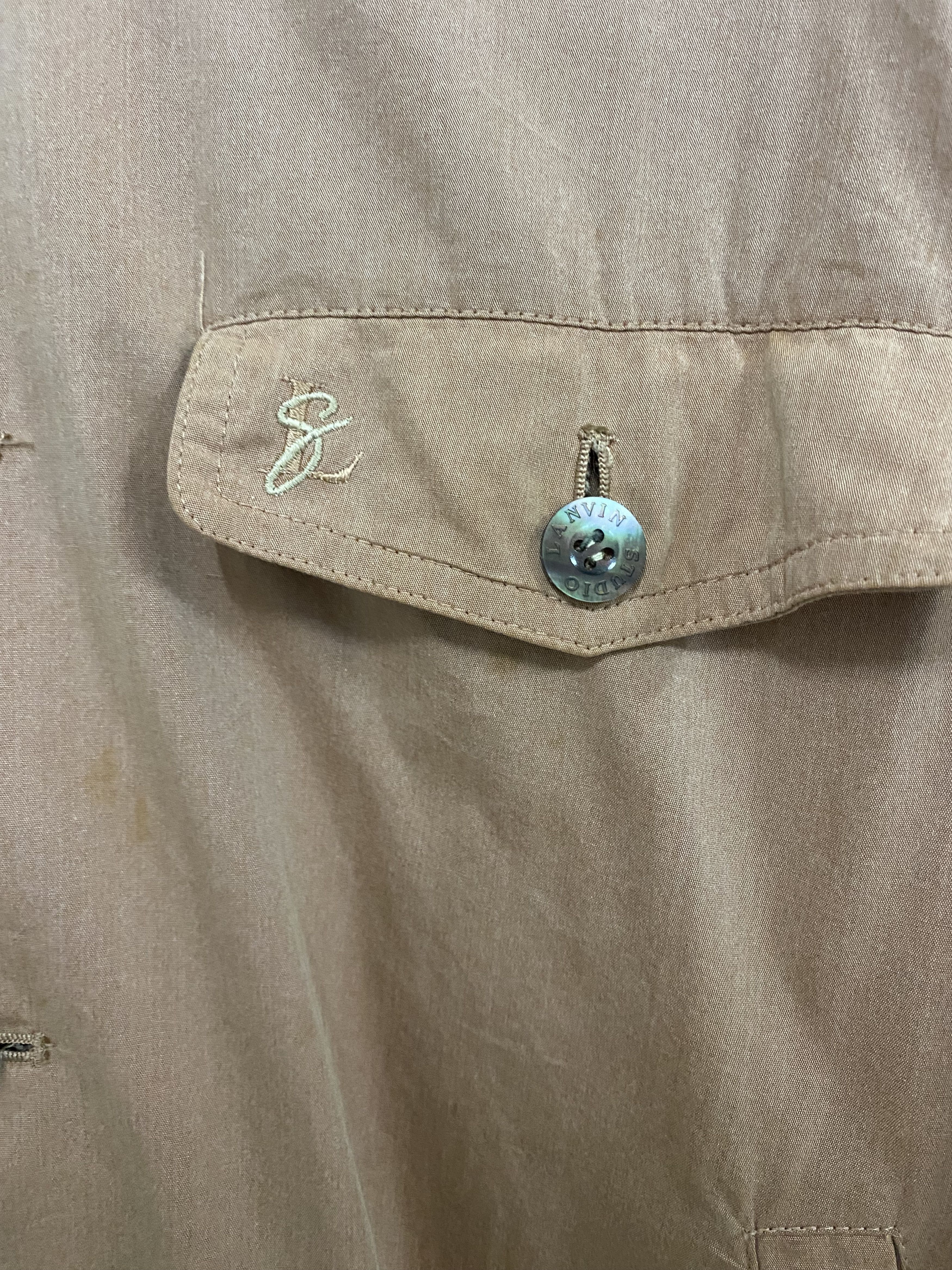 Lanvin Vintage Lanvin Studio Sun Faded Light Bomber Jacket Size US M / EU 48-50 / 2 - 4 Thumbnail