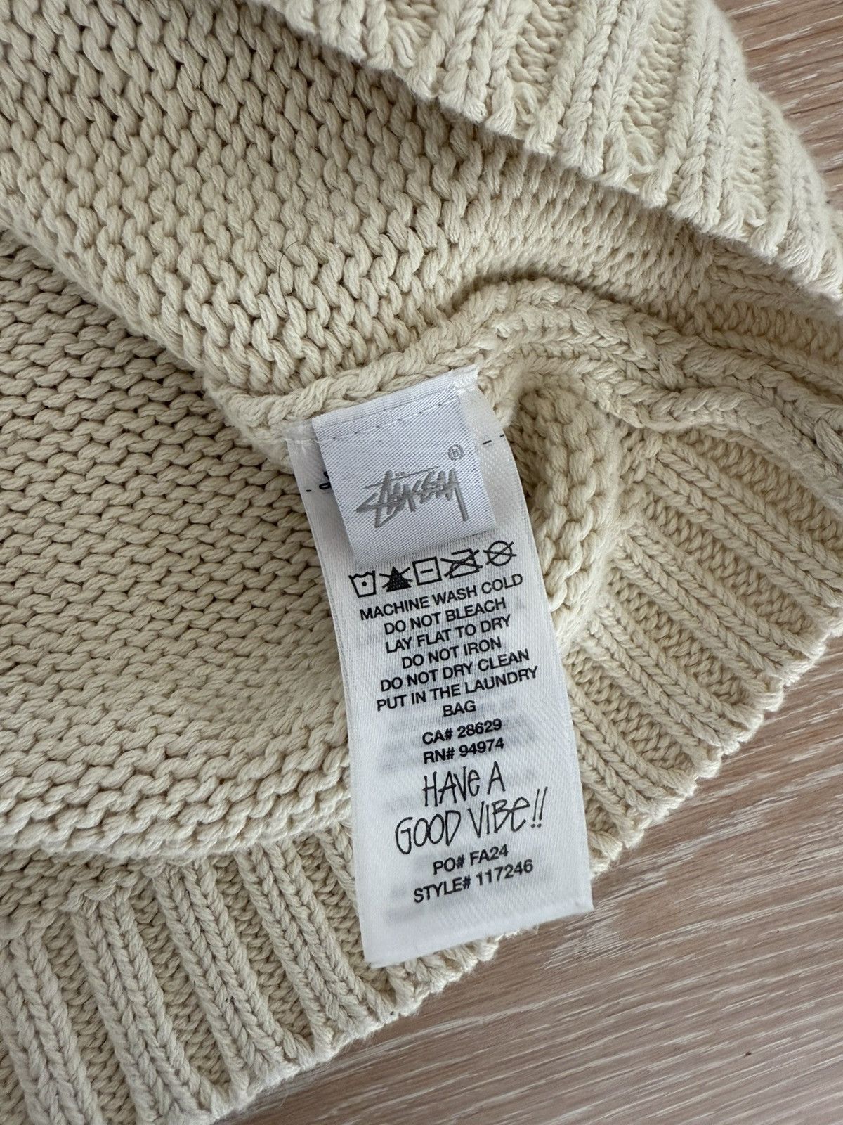 Stüssy Embroidered V-neck Logo sweater