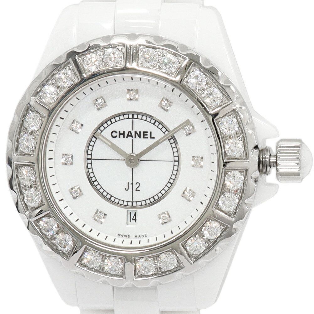 Chanel Chanel Chanel J12 White Ceramic Quartz Ladies Glass / Ceramic Quartz H2429 DUTY FREE for USA Size ONE SIZE - 1 Thumbnail
