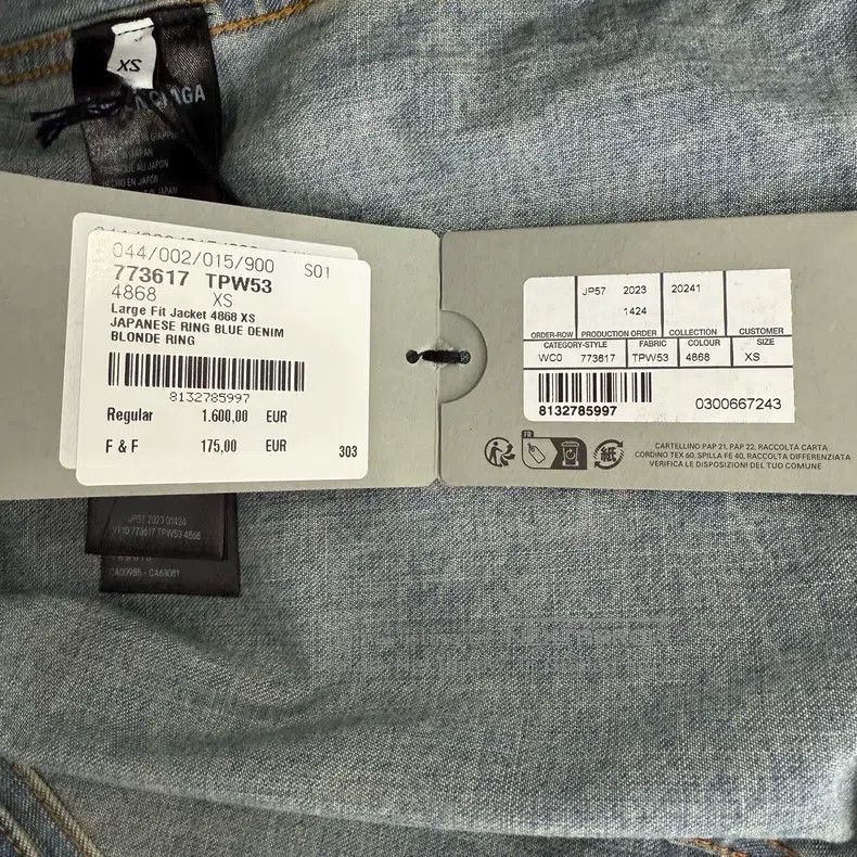 Balenciaga Balenciaga Light Wash Denim Palm Tree Distressed Denim Jac Size US XS / EU 42 / 0 - 4 Thumbnail