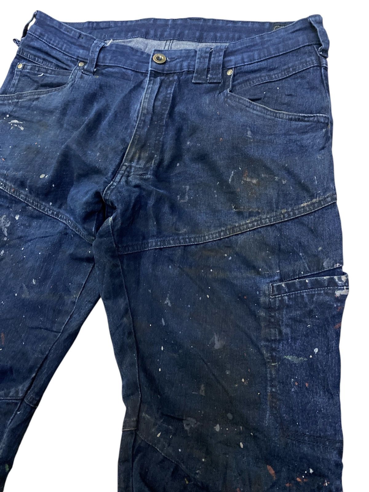 If Six Was Nine × Japanese Brand FieldCore Paint Splatter Cargo Jeans Size US 34 / EU 50 - 4 Thumbnail