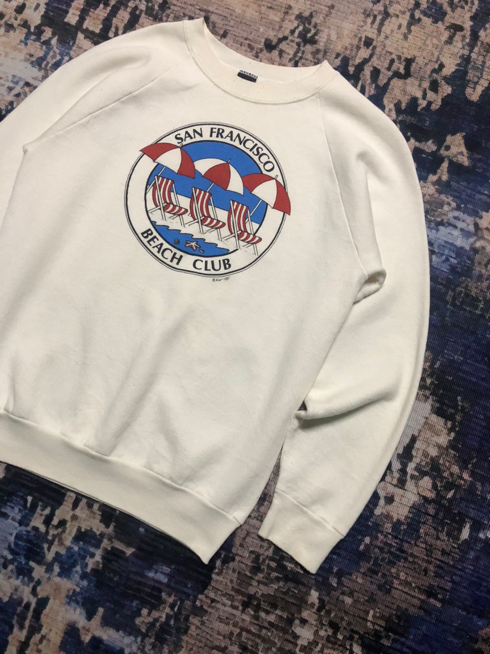Vintage Vintage 80s San Francisco Beach Club Crewneck Sweatshirt Size US S / EU 44-46 / 1 - 5 Thumbnail