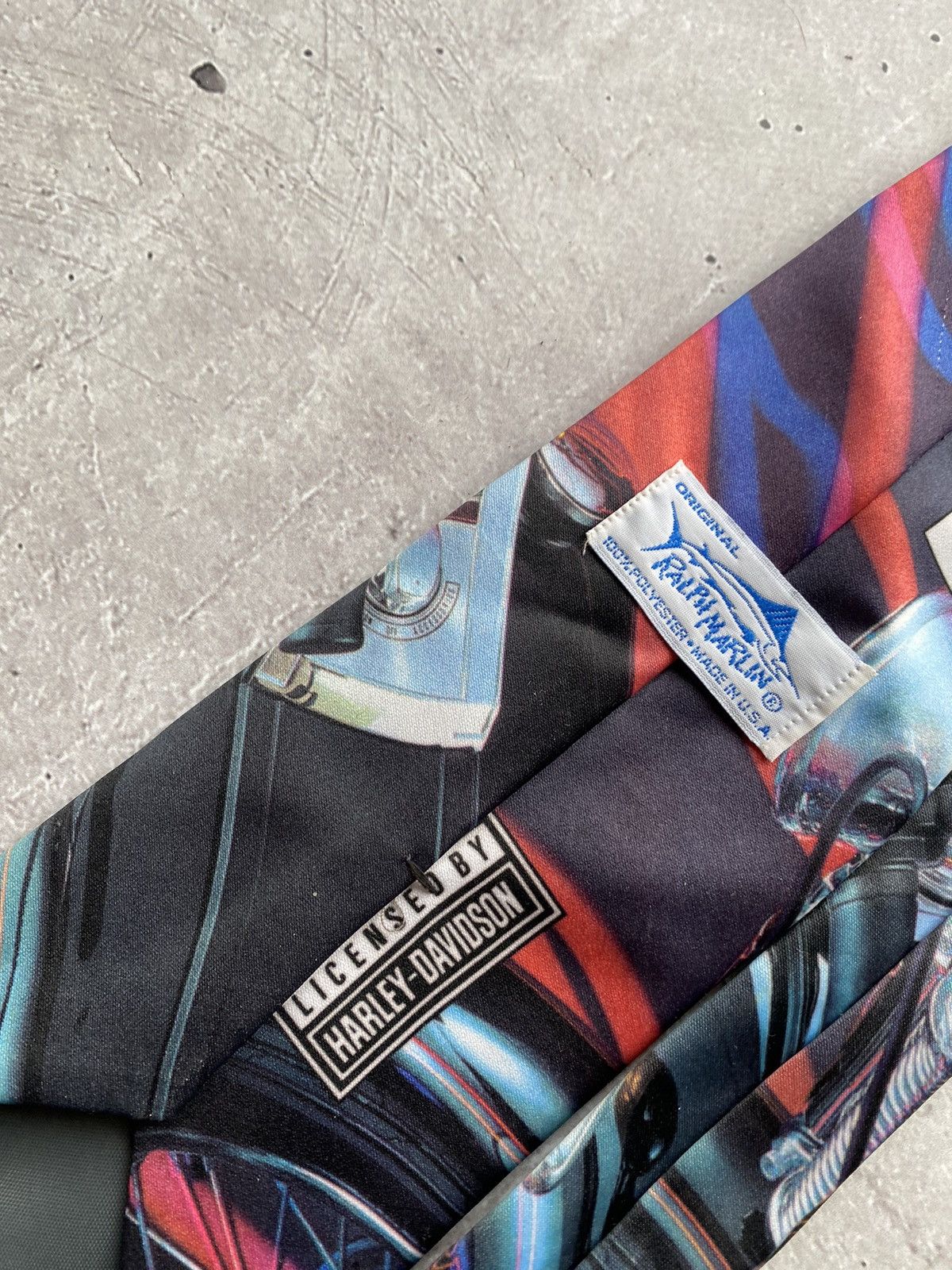 Harley Davidson Vintage Harley-Davidson Neck Tie 1994 "HARLEY ROAD TRIP" USA Size ONE SIZE - 5 Thumbnail