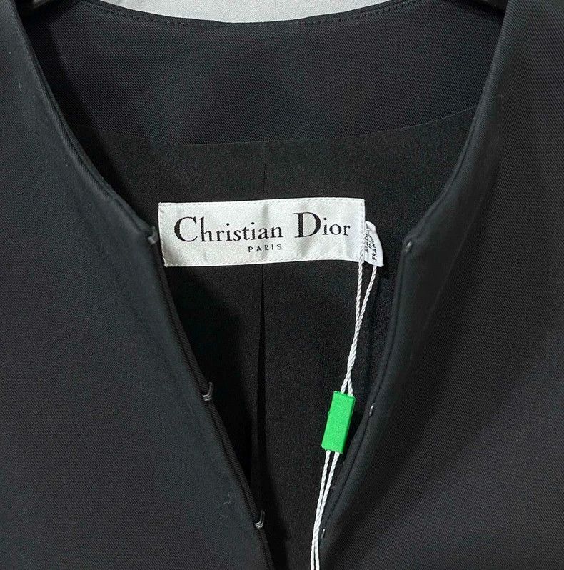 Dior Black Fitted Blazer with Waist Design-2505 Size XS / US 0-2 / IT 36-38 - 4 Thumbnail