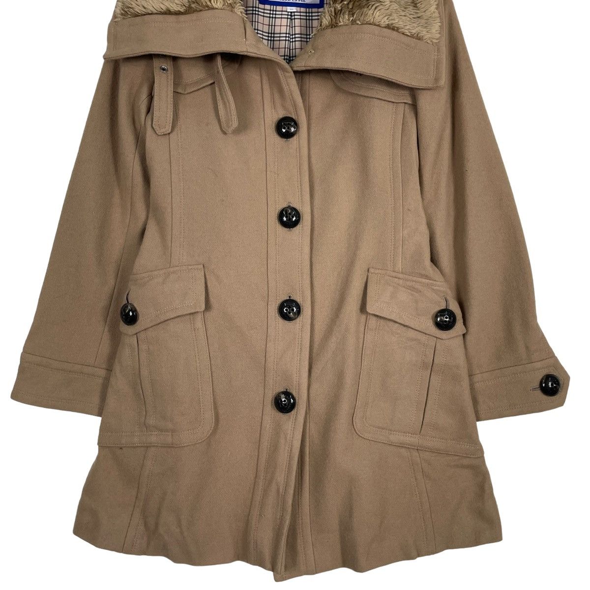 Burberry 💥BURBERRY FUR NECK WINTER WOOL JACKET Size M / US 6-8 / IT 42-44 - 5 Thumbnail