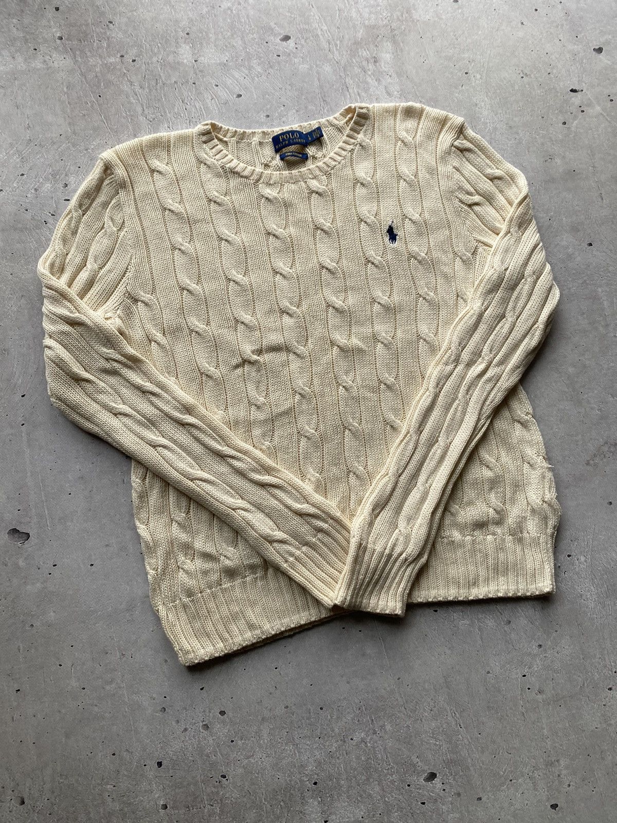 Polo Ralph Lauren Vintage Y2K Polo Ralph Lauren White Women's Sweater Rare Size L / US 10 / IT 46 - 1 Thumbnail