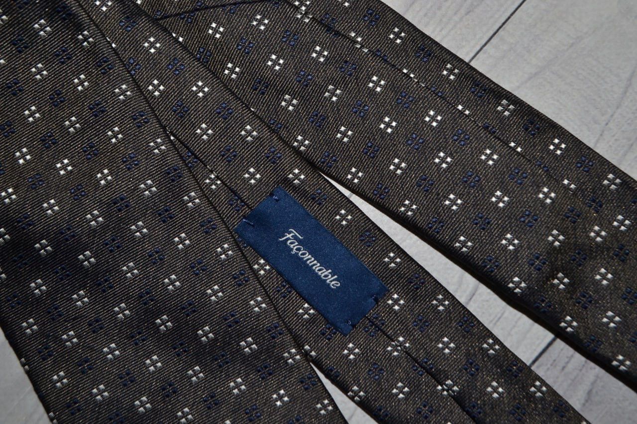 Faconnable Faconnable Brown Silk Tie Size ONE SIZE - 7 Thumbnail