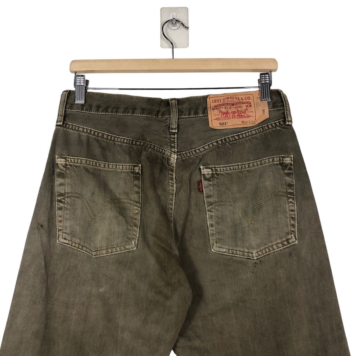 Levi's 🔥VINTAGE DENIM JEANS LEVI’S BIKER WEAR DISTRESSED Size US 30 / EU 46 - 9 Thumbnail