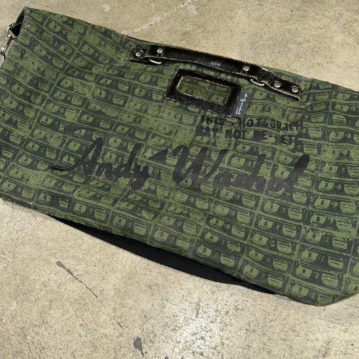 Andy Warhol Vintage 90s Andy Warhol Dollar Sign Duffel Size ONE SIZE - 3 Thumbnail