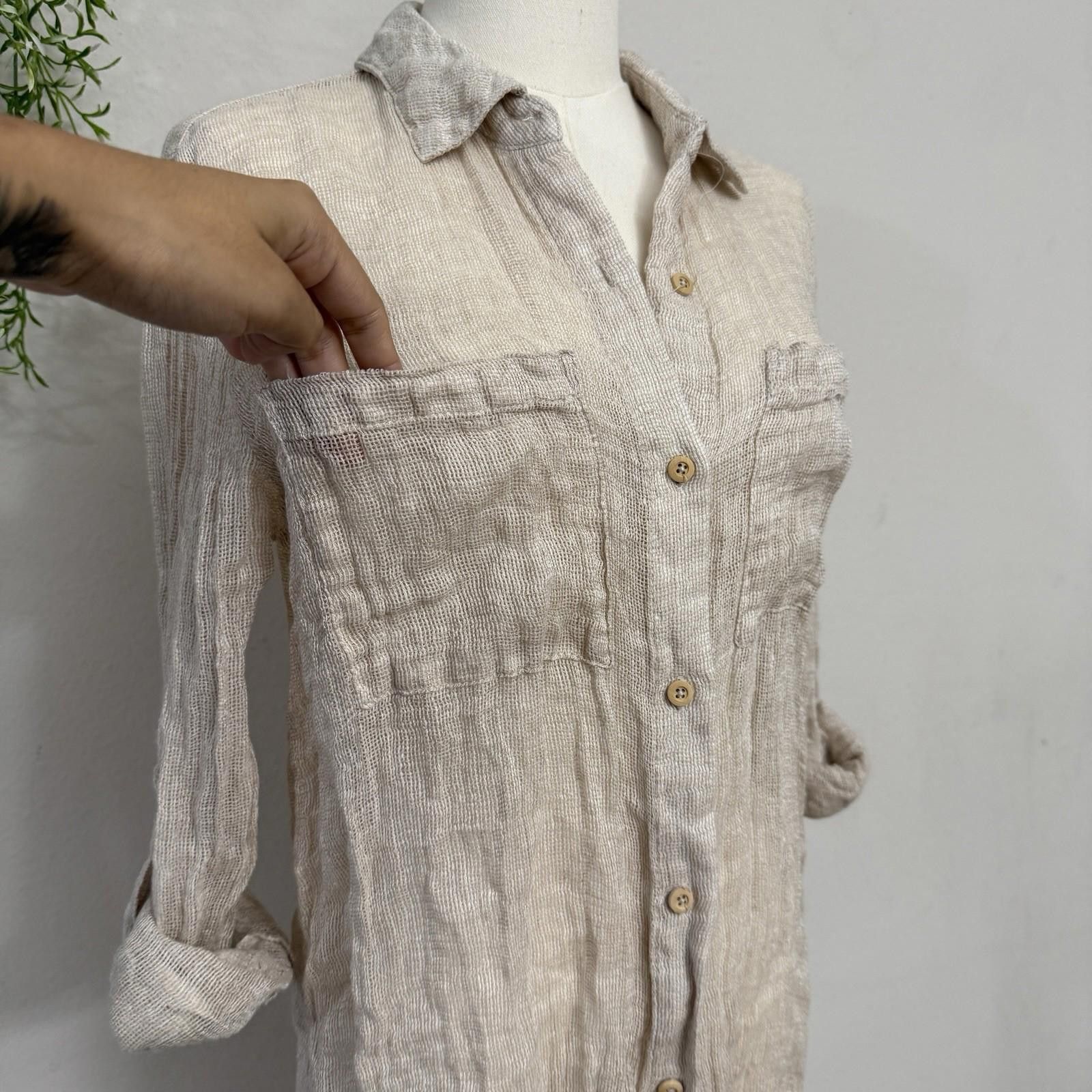 Magaschoni Magaschoni 100% Linen Boho Indie Medium Size M / US 6-8 / IT 42-44 - 2 Thumbnail