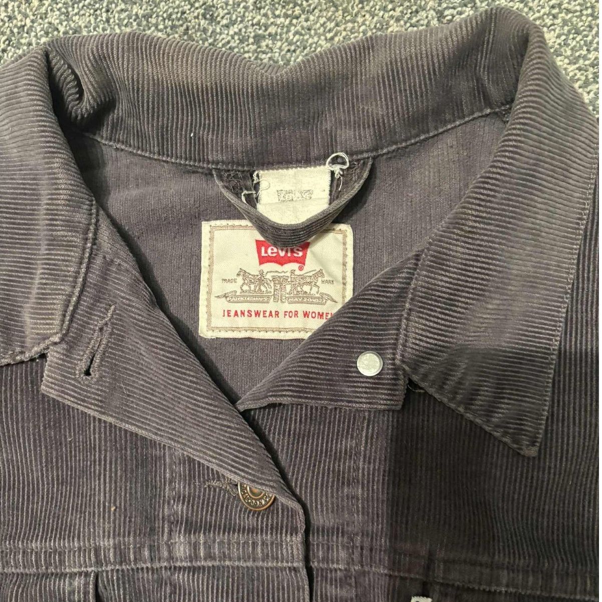 Levi's VINTAGE Levi’s Corduroy Trucker Jacket Coat Gray Charcoal MD Size US M / EU 48-50 / 2 - 5 Thumbnail