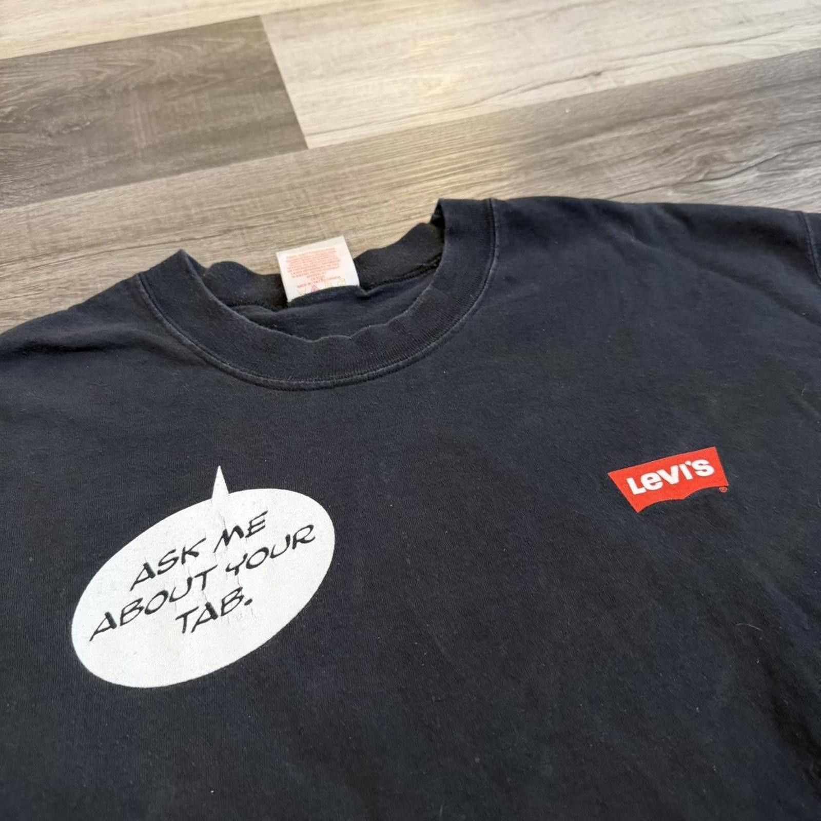Levi's vintage Levi’s ask me about your tab put it on my tab tshirt Size US S / EU 44-46 / 1 - 1 Thumbnail