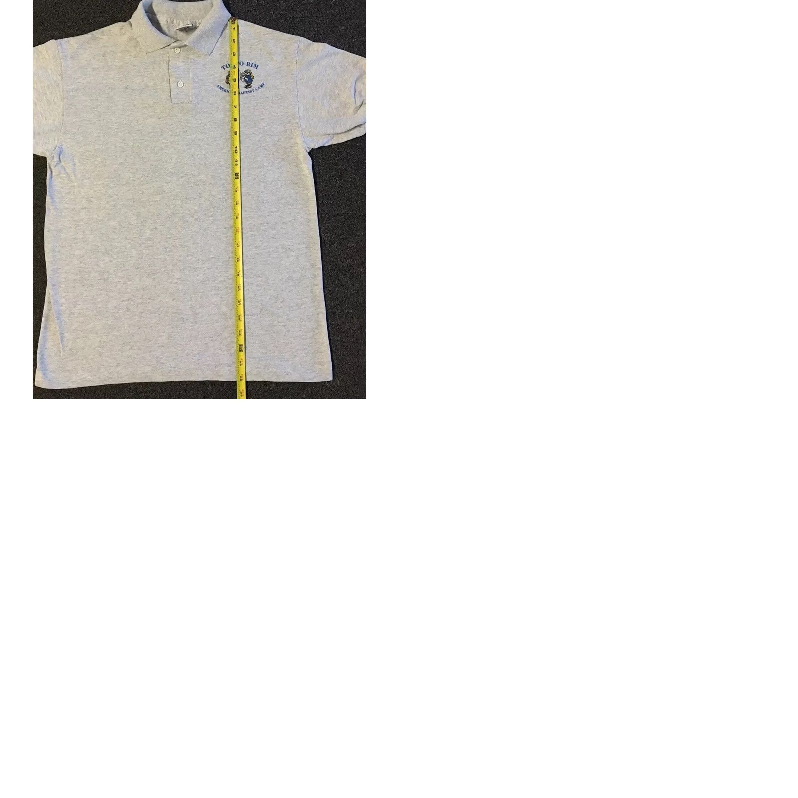 Vintage VINTAGE Tonto Rim Faded Baptist Camp Polo Shirt S Gray Men's Polo Shirt Grunge Cartoon 90s USA Batist Camp Shirt Single Stitch Size US S / EU 44-46 / 1 - 9 Thumbnail