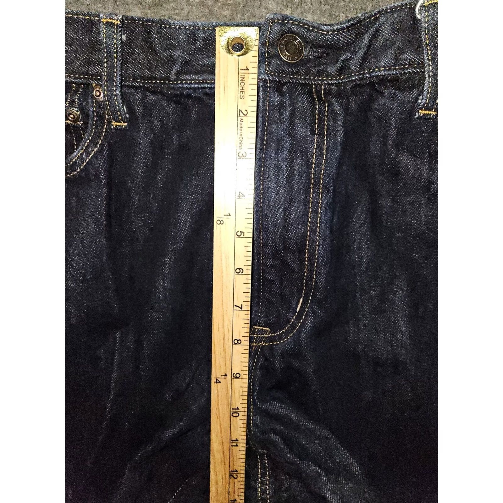 Lands' End Land'S End Square Rigger Jeans Mens 40 Dark Wash Blue Mid Rise Adjustable Waist Denim Size US 40 / EU 56 - 4 Thumbnail