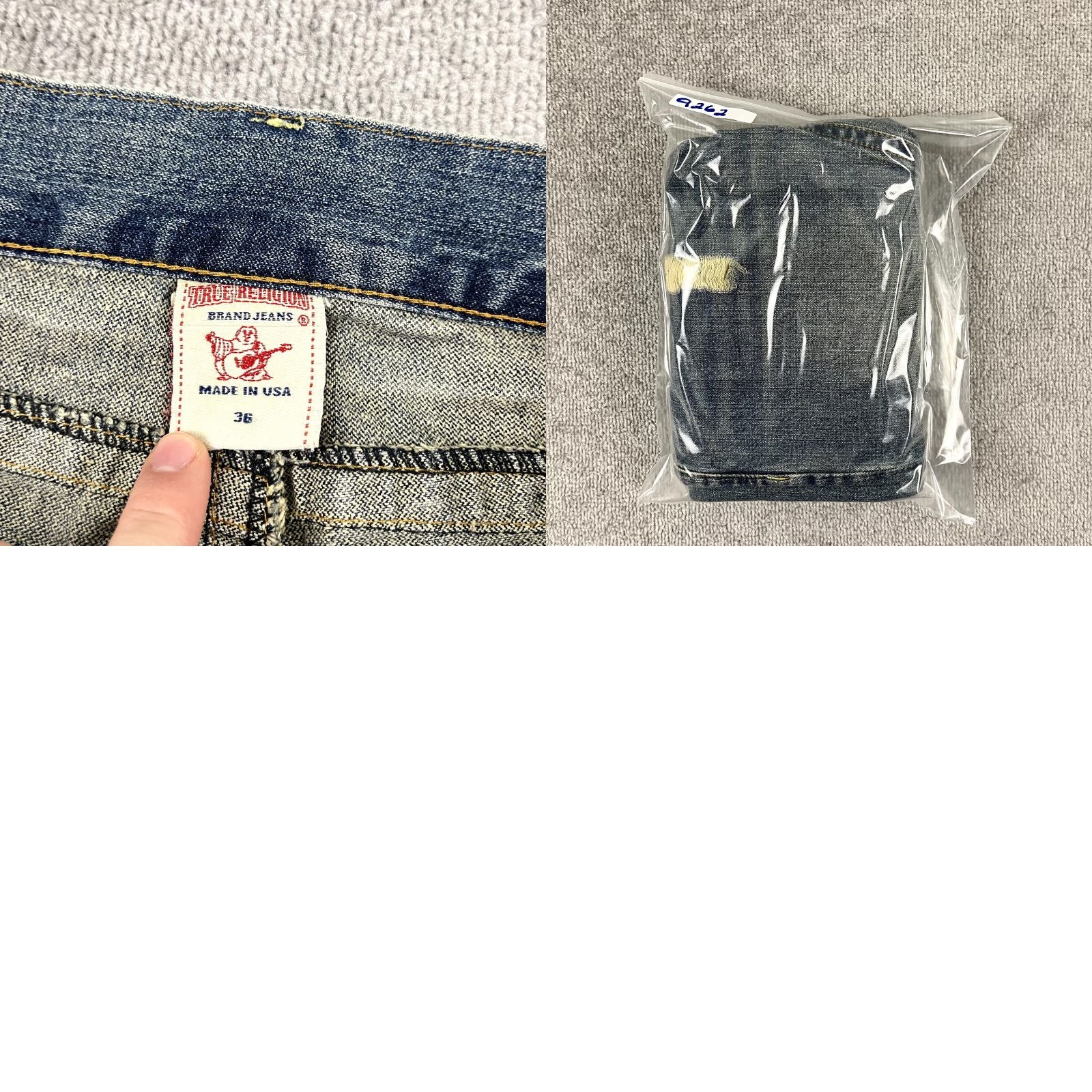 True Religion TRUE RELIGION Jeans Mens 36x33 Bobby Super T Hip Hop Distressed Denim Skater Y2K Size US 36 / EU 52 - 9 Thumbnail