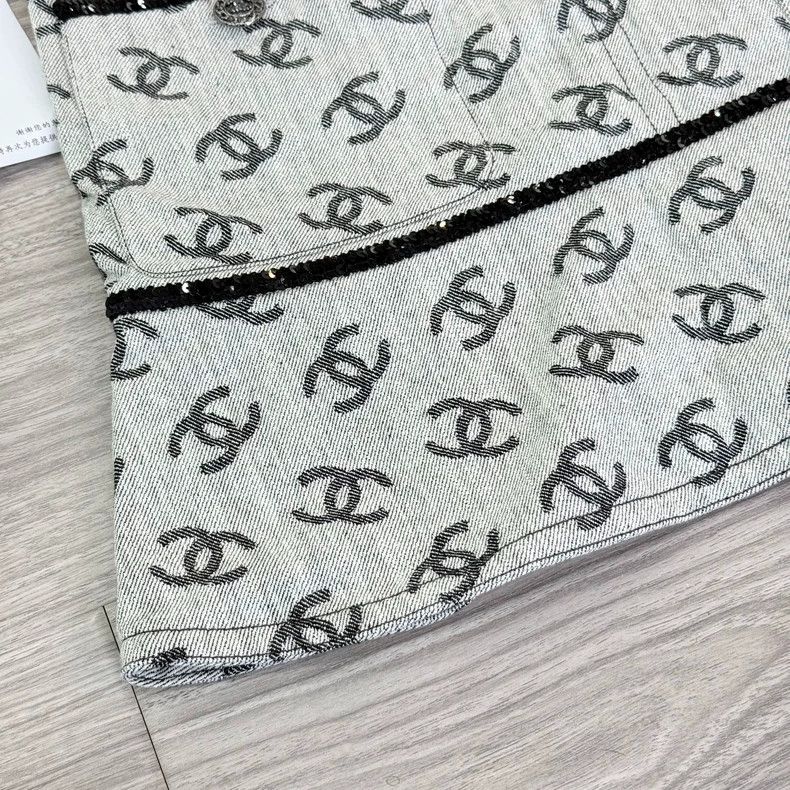 Chanel Chanel 22S double C full LOGO denim dress Size XS / US 0-2 / IT 36-38 - 3 Thumbnail