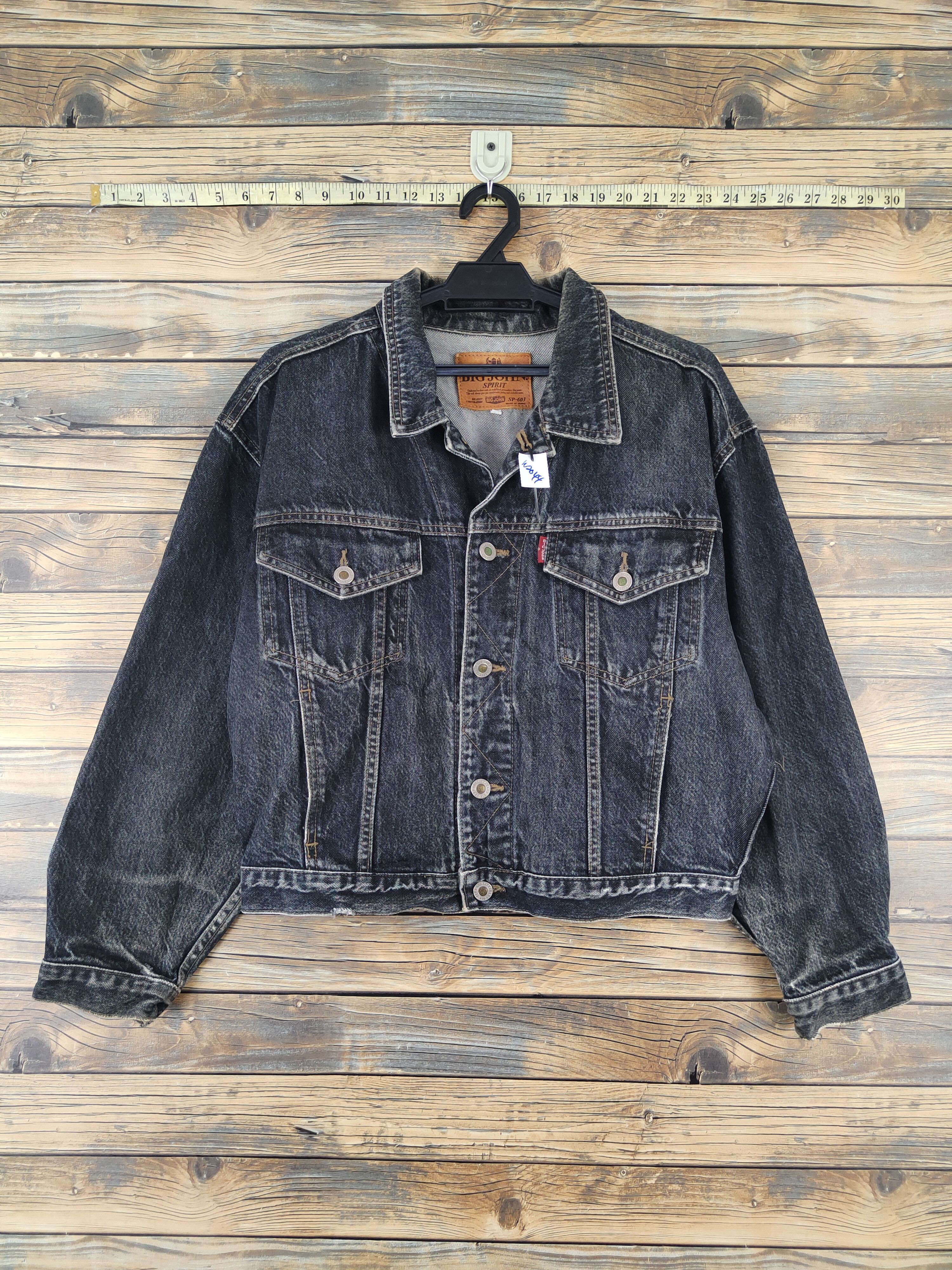 Big John vintage Black faded Denim Jackets #W2044
