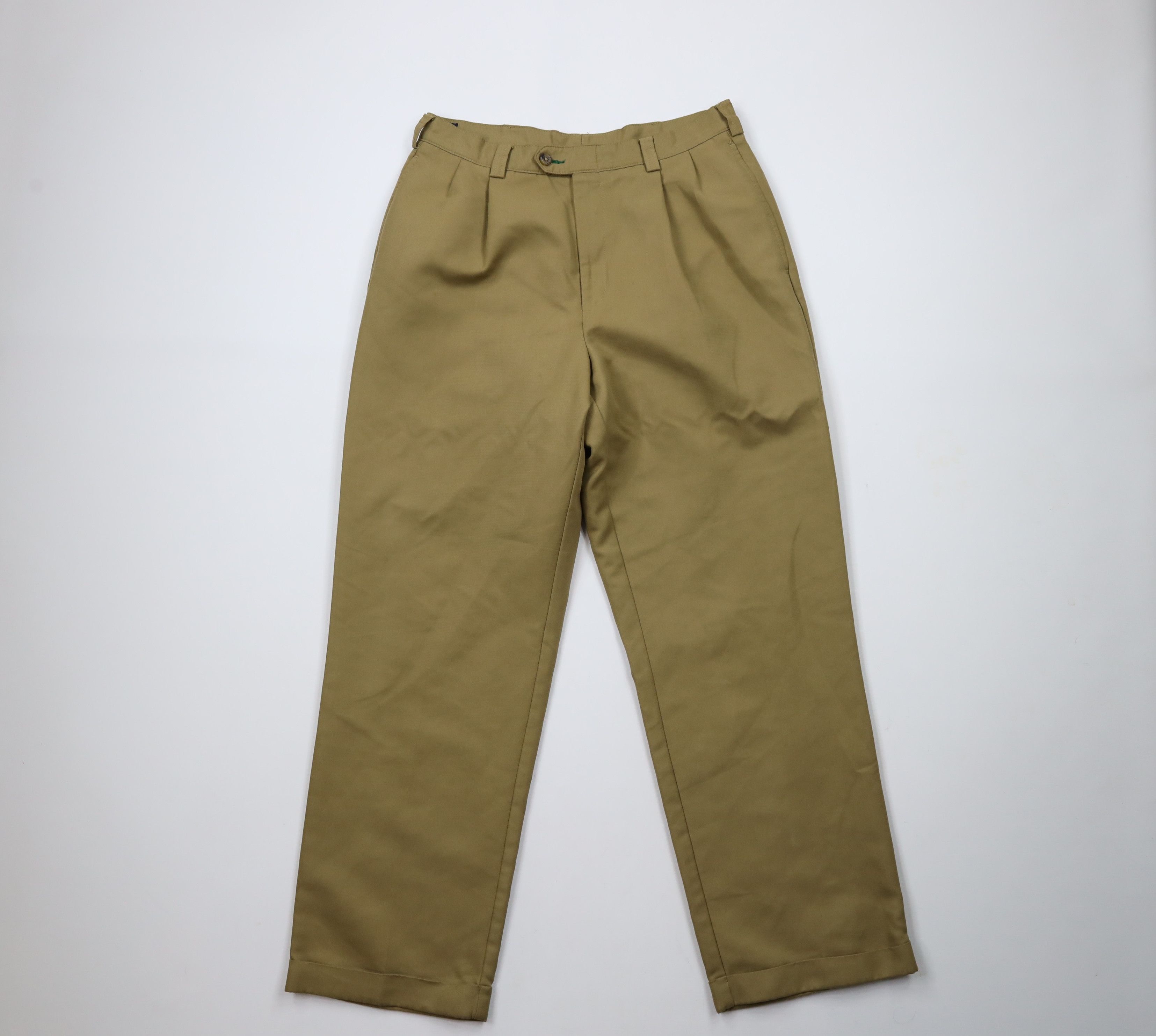 Tommy Hilfiger × Vintage Vintage 90s Tommy Hilfiger Cuffed Wide Leg Chino Pants Brown Size US 32 / EU 48 - 1 Thumbnail