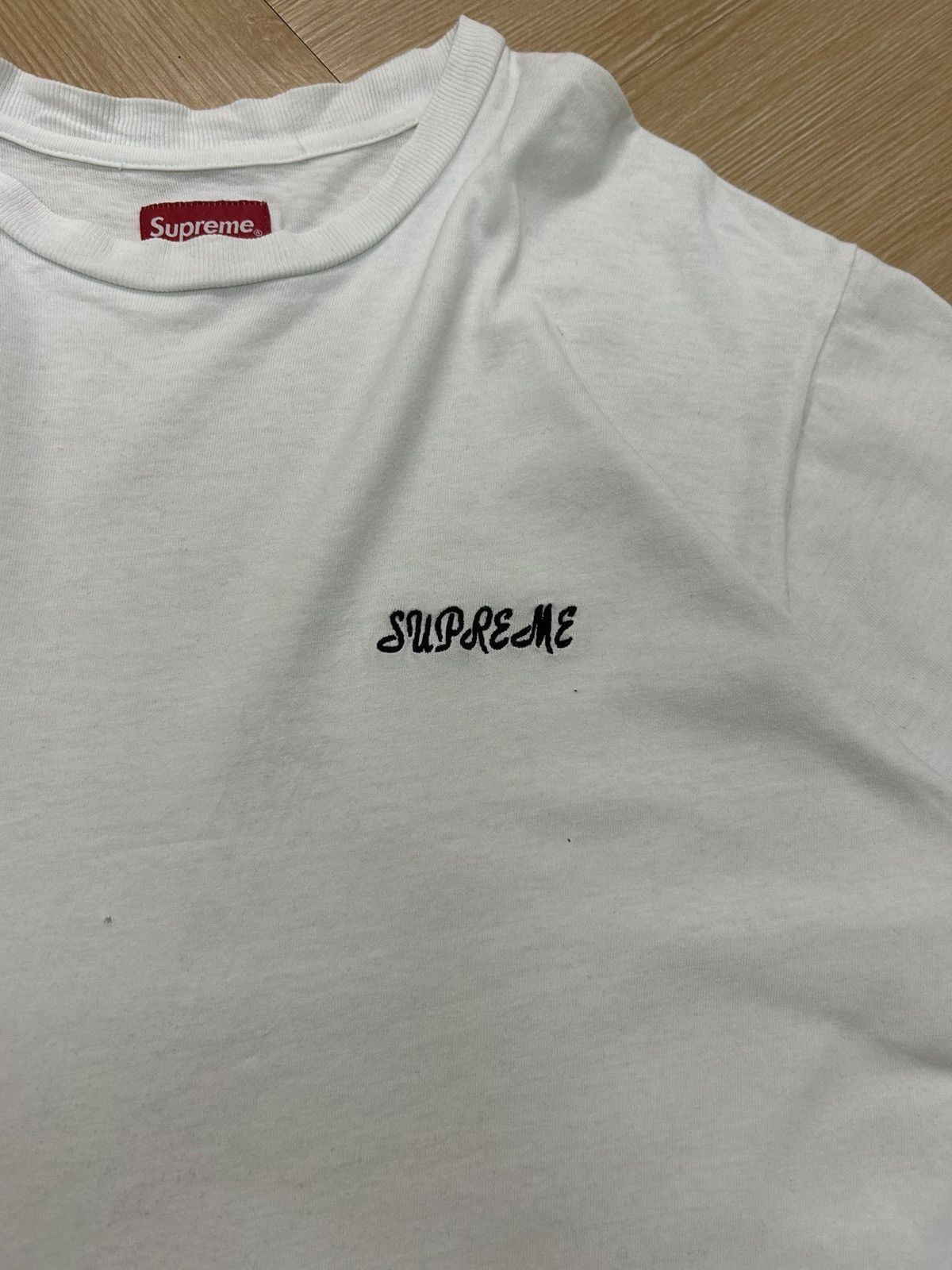 Supreme Supreme Washed Script Short-Sleeve Top 'White' Size US M / EU 48-50 / 2 - 4 Thumbnail