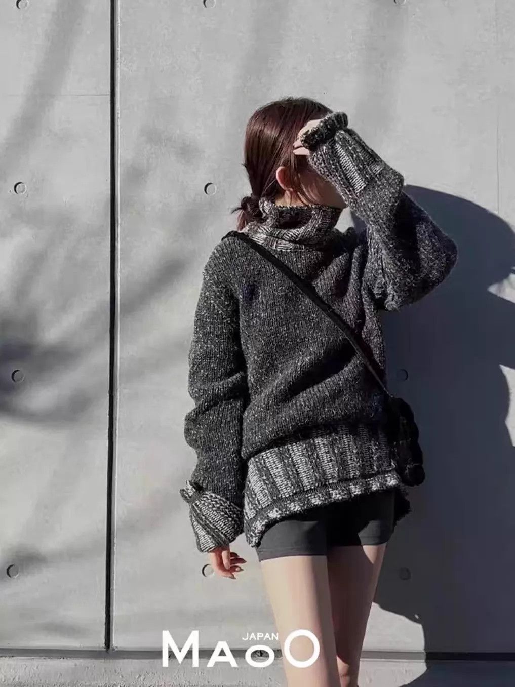 MM6 MM6 F/W18 Chunky Knit Turtleneck Sweater Marbled Gray S Size S / US 4 / IT 40 - 8 Thumbnail