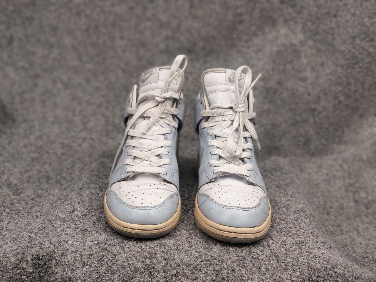 Nike Vintage 2005 Nike Dunk High Blue Gray Leather Sneakers Size US 8 / IT 38 - 9 Thumbnail