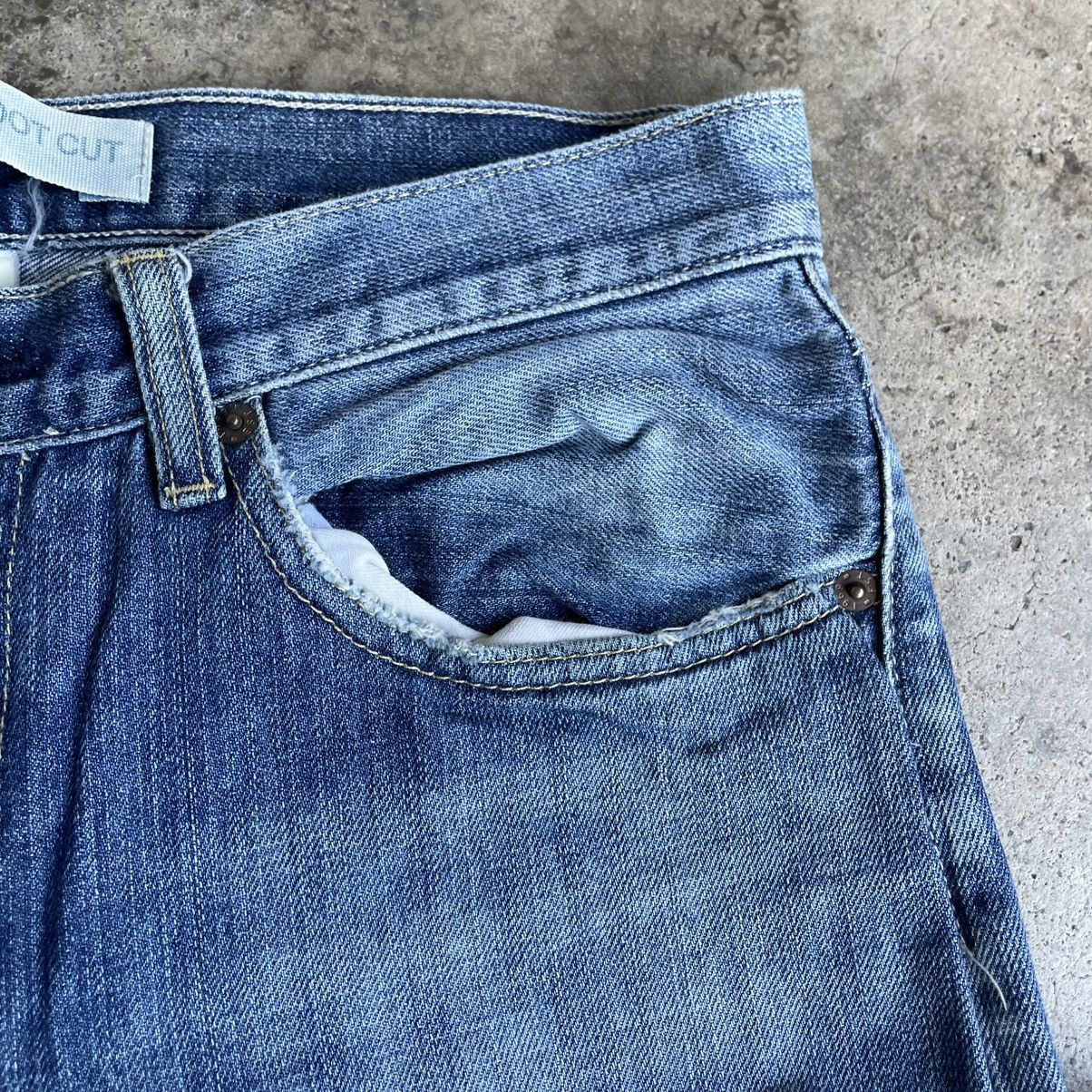 Gap 🔥Vintage Gap Stoned Washed Straight Cut Distress Denim Jeans Size US 31 - 10 Thumbnail