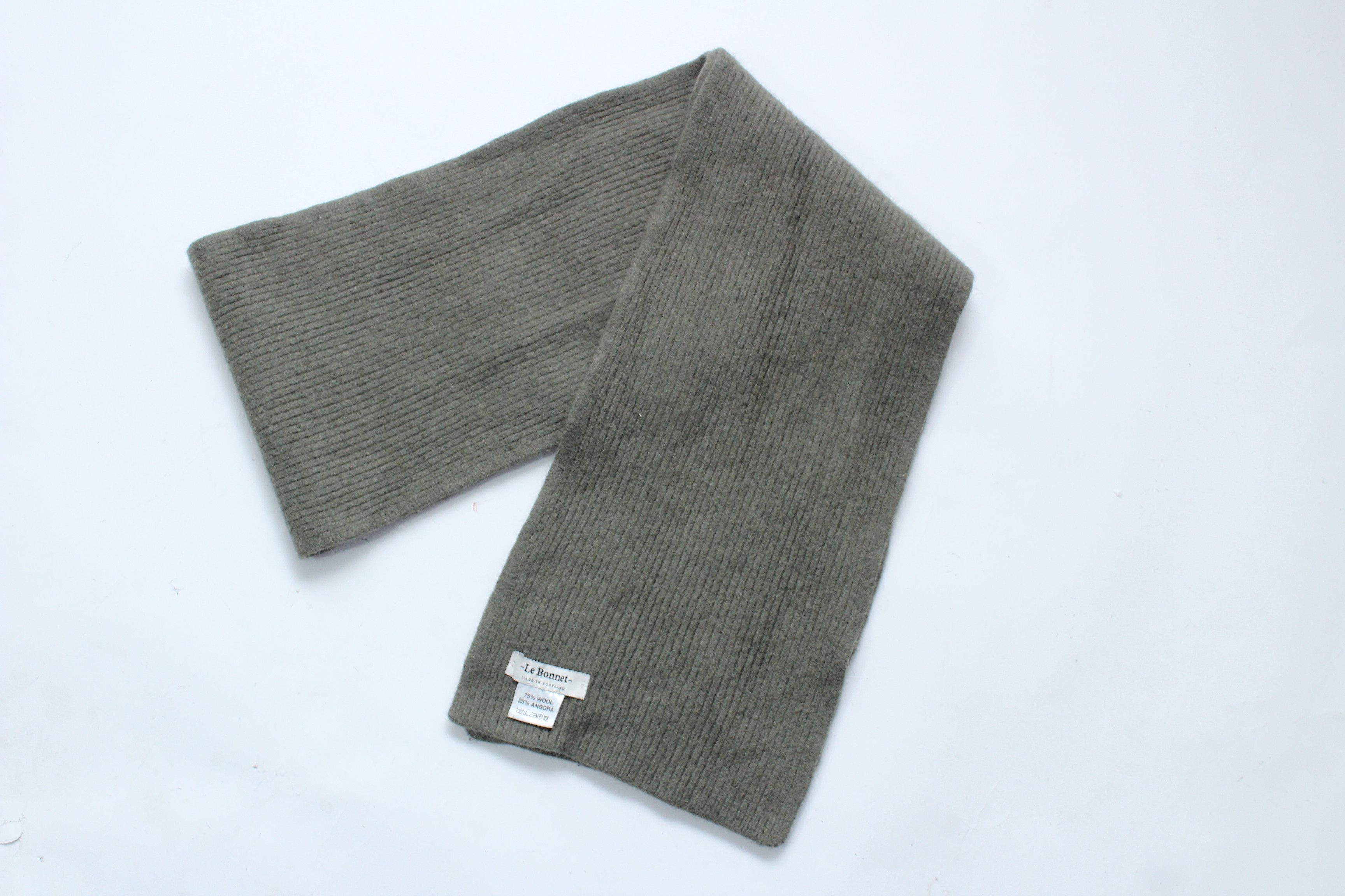 Other Le Bonnet Wool & Angora Ribbed Scarf - Made in Scotland Size ONE SIZE - 4 Thumbnail