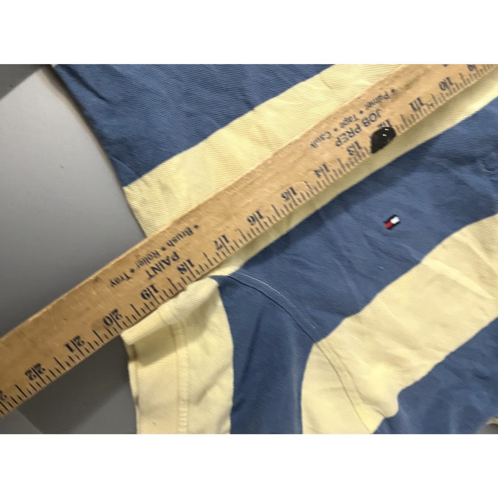 Tommy Hilfiger Tommy Hilfiger Polo Shirt Men's Small Blue Yellow Striped Knit Custom Fit Polo Shirt Casual Short Sleeve Cotton Logo Classic Mens Size US S / EU 44-46 / 1 - 5 Thumbnail