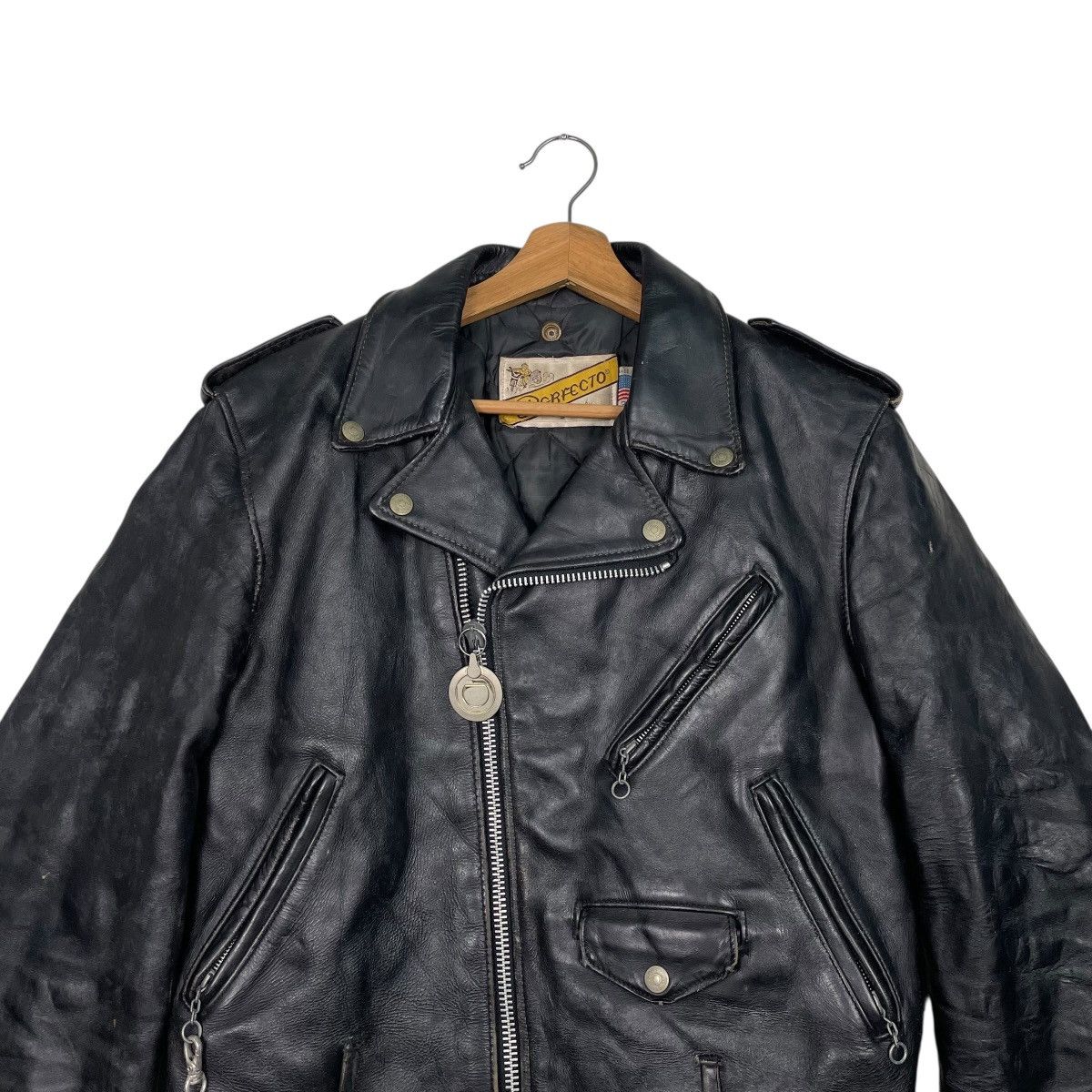 Schott 80s Schott Perfecto Double Colar Motorcycle Leather Jacket Size US S / EU 44-46 / 1 - 4 Thumbnail