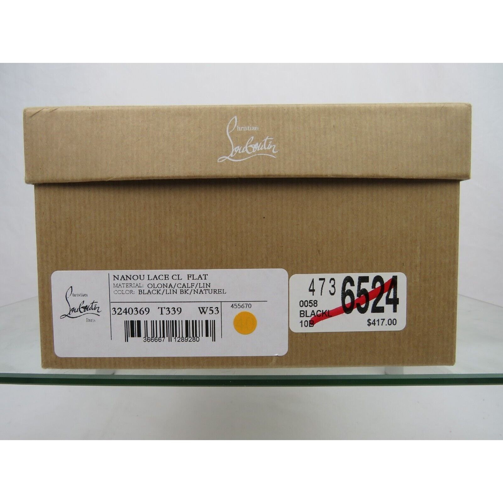 Christian Louboutin LOUBOUTIN NANOU BLACK LTH CANVAS CL LOGO LACE ESPADRILLES 40 Size US 10 / IT 40 - 13 Thumbnail