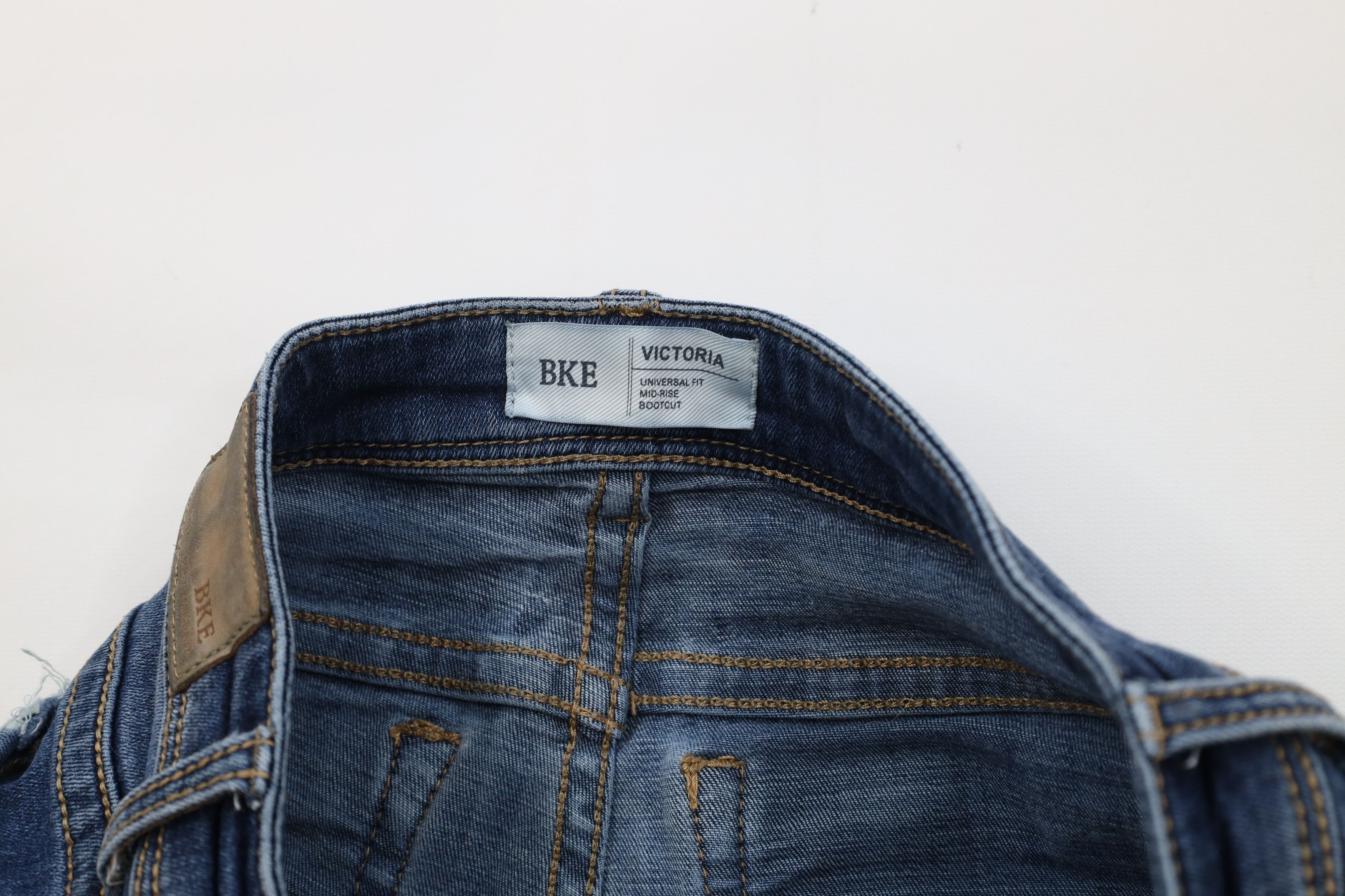 Vintage Buckle BKE Thick Stitch Victoria Mid Rise Bootcut Jeans Size 29" - 9 Thumbnail