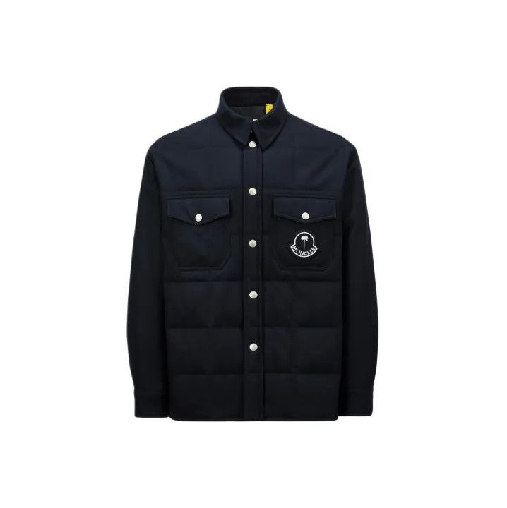 Moncler Moncler x PALM ANGELS Genius Solid Long Sleeve Shirt Size US S / EU 44-46 / 1 - 1 Thumbnail