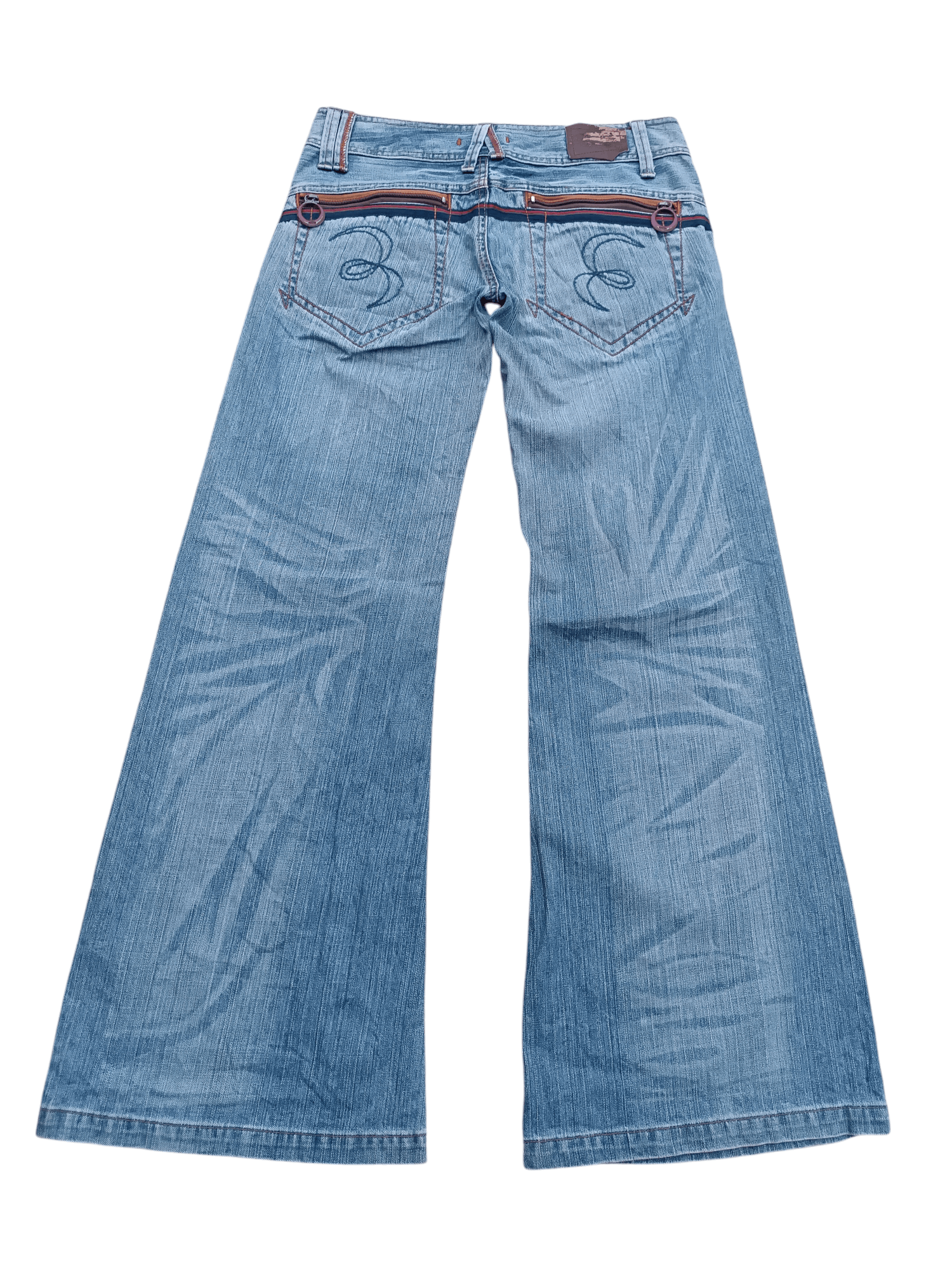 Japanese Brand SUPER FLARED🔥Et Boite Whiskers Faded Low Rise Boot Cut Size US 32 / EU 48 - 11 Thumbnail