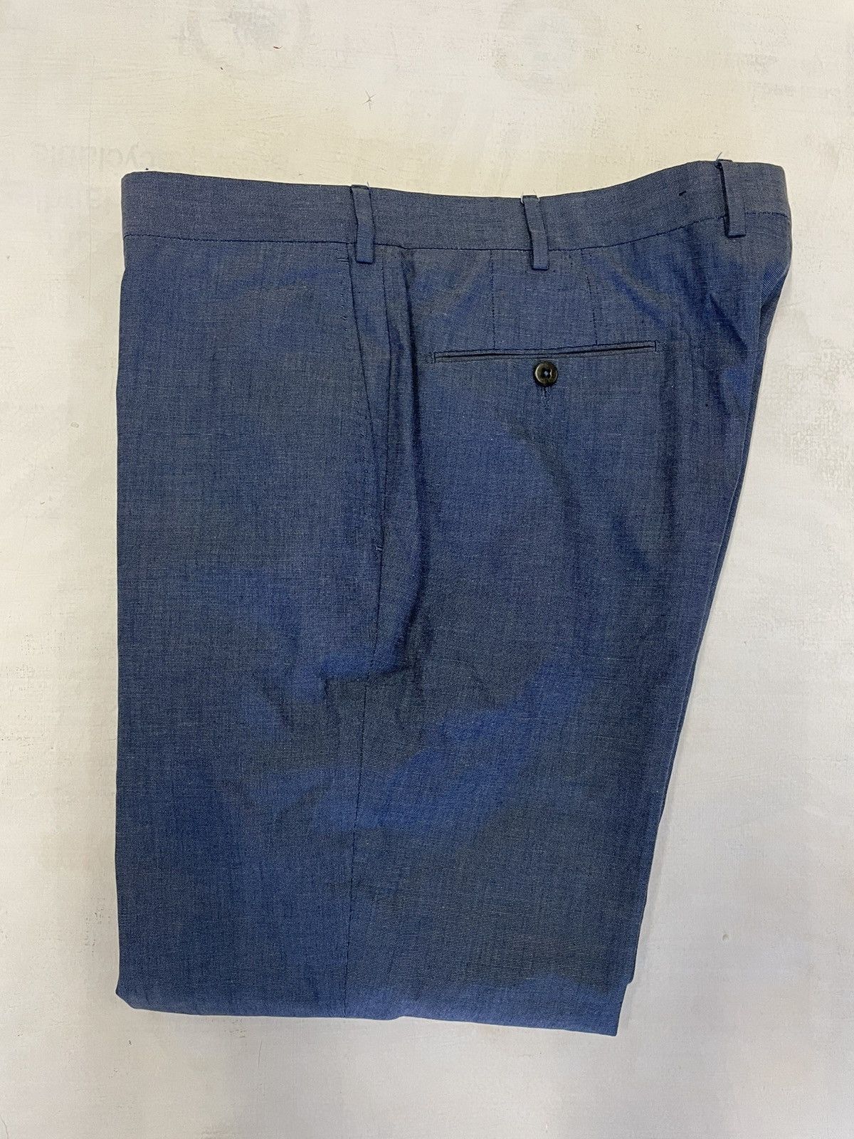 Ermenegildo Zegna Micro Nailhead Flat Front Cotton Trouser Size US 39 - 1 Thumbnail