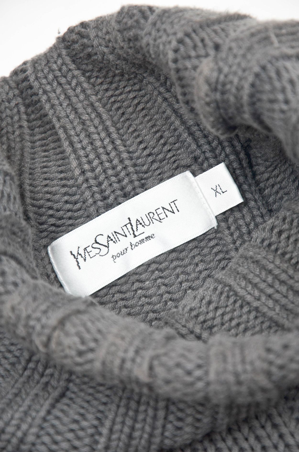 Yves Saint Laurent YSL Vintage Grey Wool Turtleneck Sweater XL Size US XL / EU 56 / 4 - 7 Thumbnail