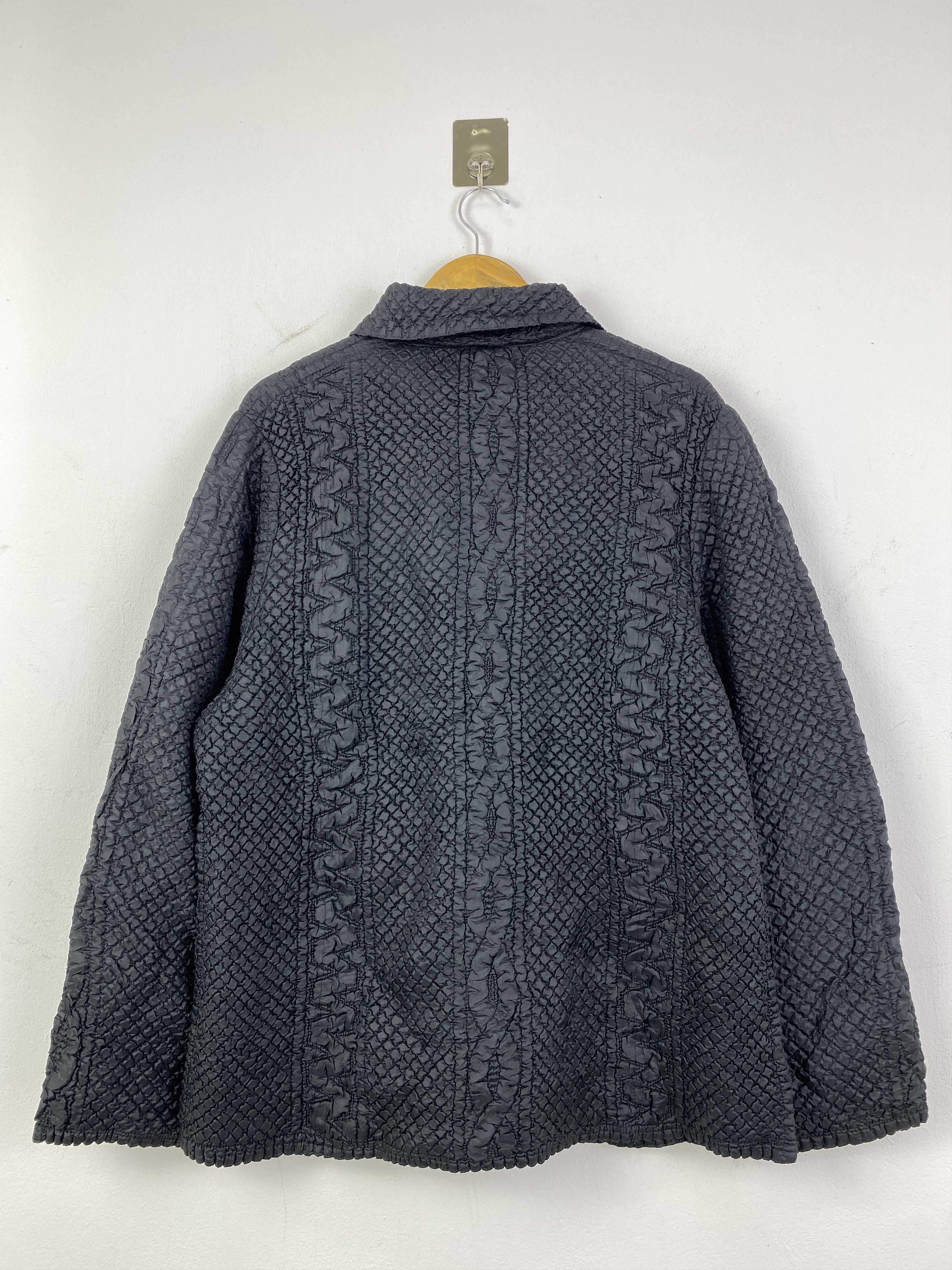 Japanese Brand Vintage Japanese Textured Smocked Quilted Jacket JA0226 Size US M / EU 48-50 / 2 - 2 Thumbnail
