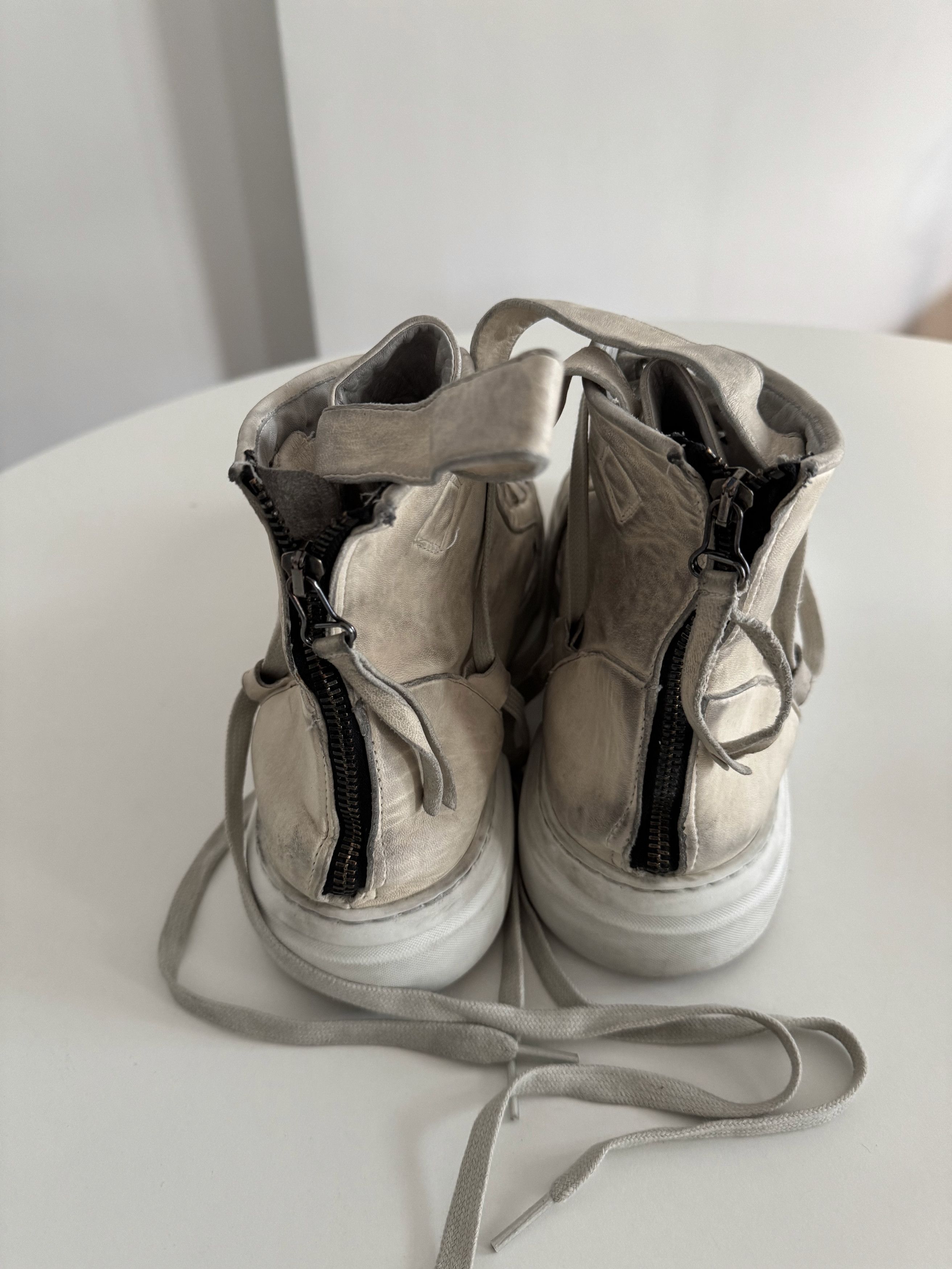 Masnada Masnada Strap Leather Sneakers - Dirty White Size US 12 / EU 45 - 6 Thumbnail