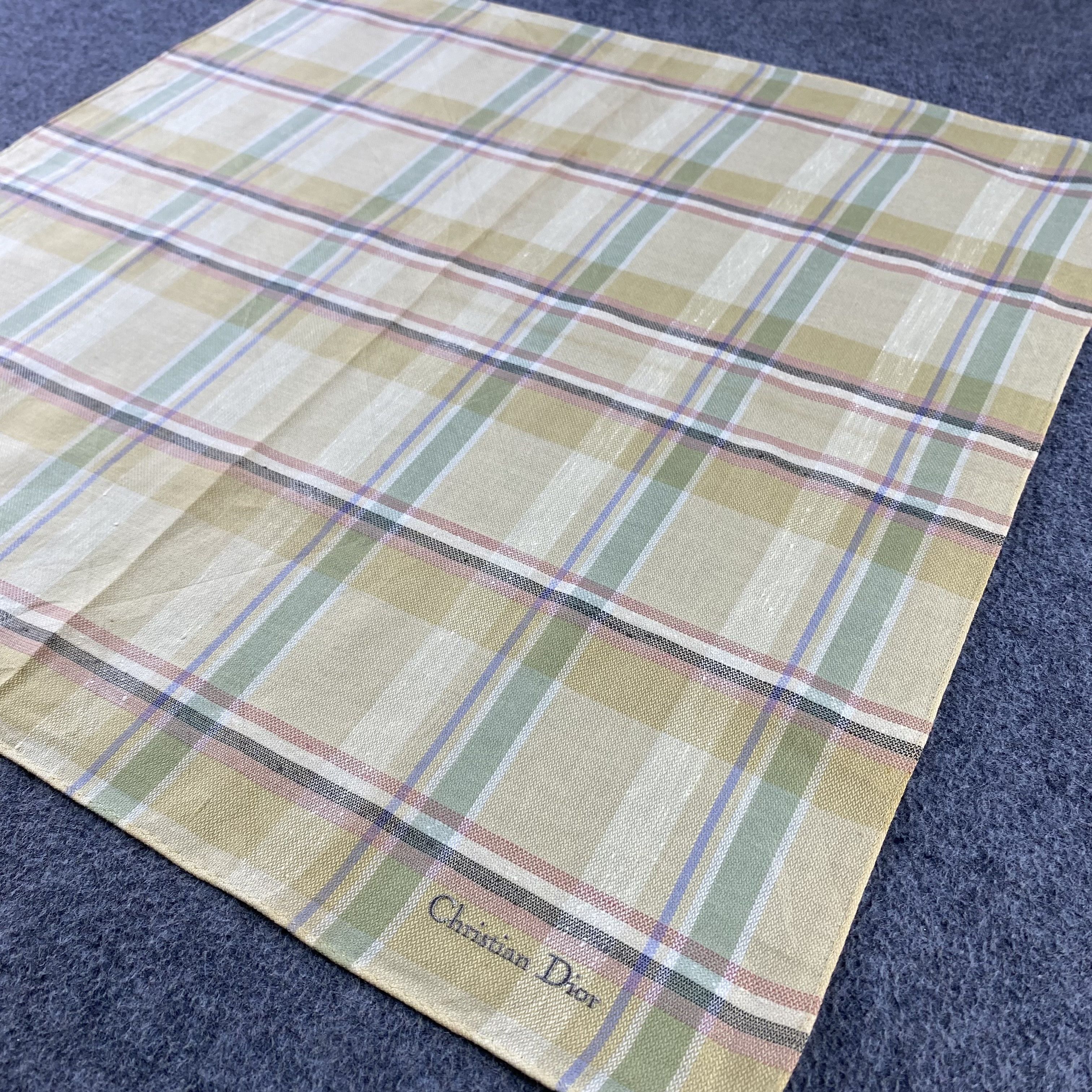 Vintage Christian Dior Handkerchief/Neckerchief/Bandana HC713 Size ONE SIZE - 2 Thumbnail