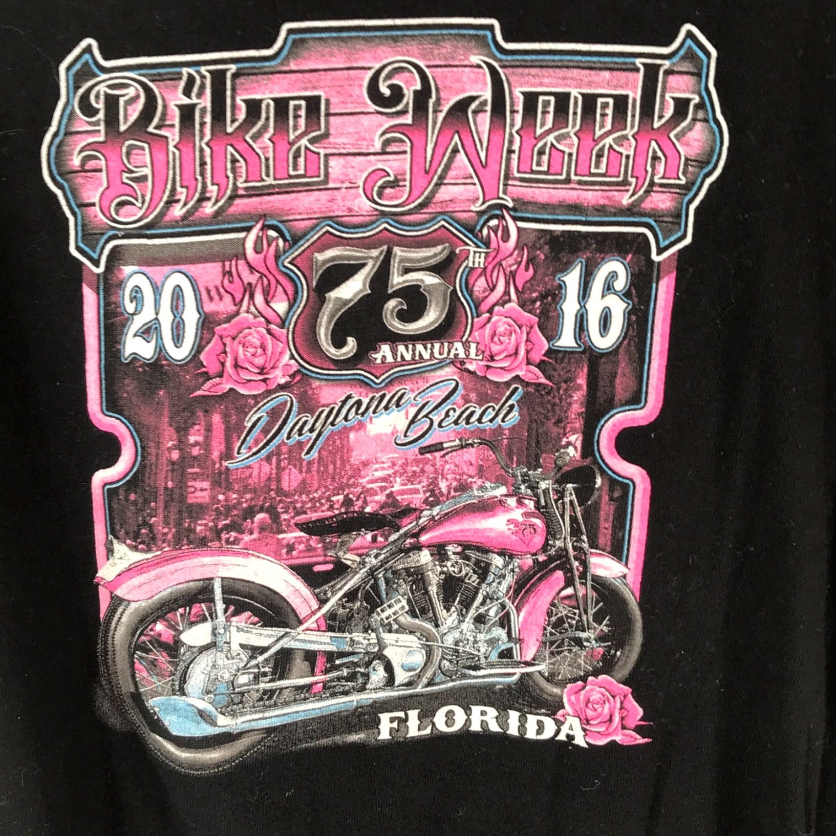 Vintage Keya Mens Bike Week 75 Th Annual Daytona Beach Graphic Black T Shirt Size Small Size US S / EU 44-46 / 1 - 4 Thumbnail