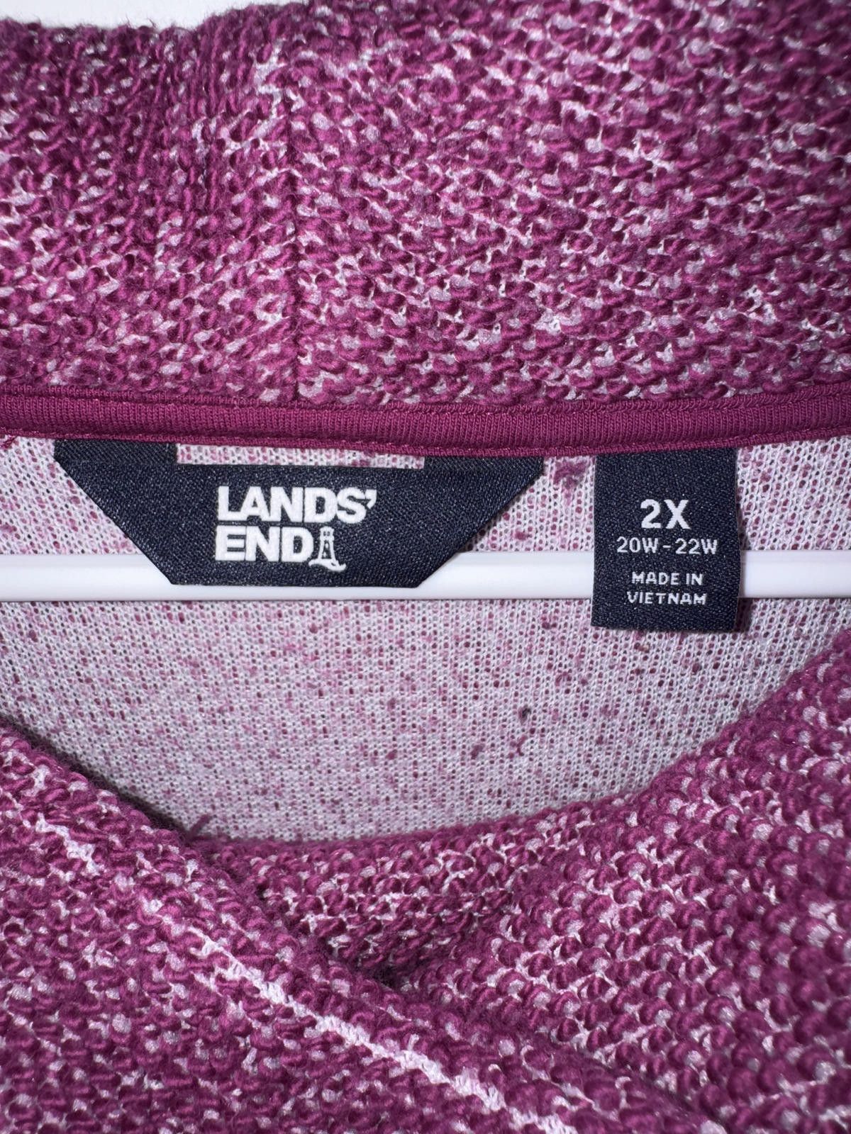 Lands' End Lands' End Women's 2X Cozy Knit Sweater Pullover Size XXL / US 16-18 / IT 52-54 - 2 Thumbnail