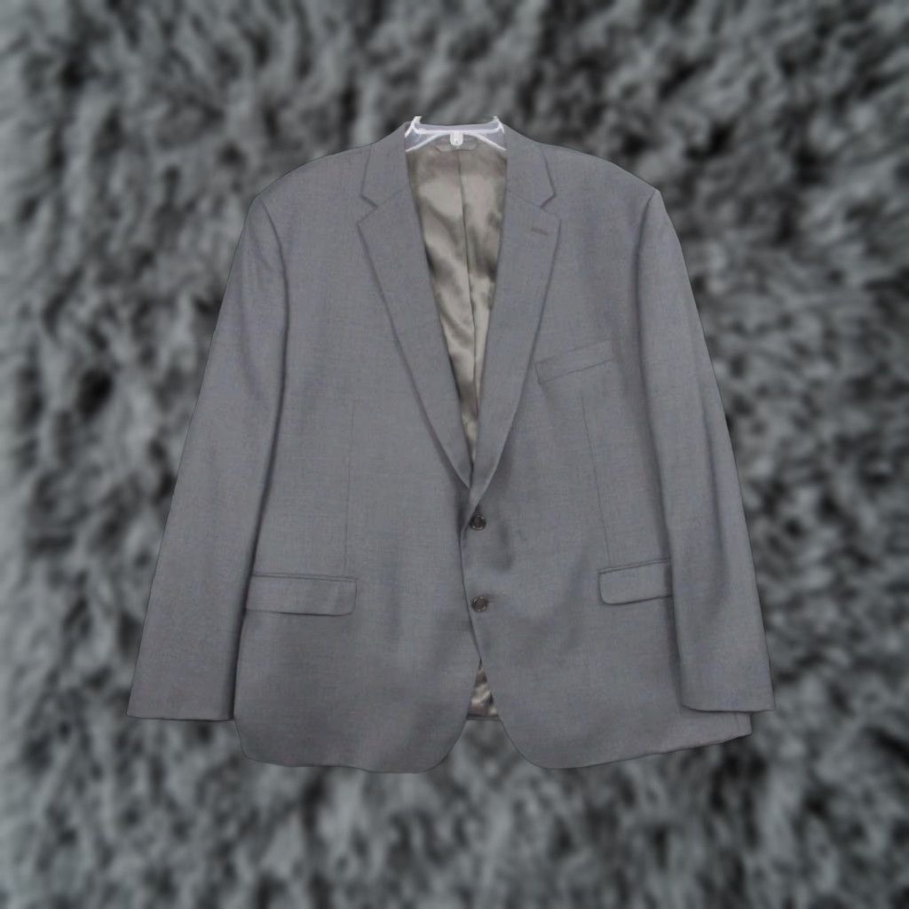 Ralph Lauren Lauren Ralph Lauren Blazer Mens 50R Gray Wool Two Button Sport Coat Jacket Size 50R - 1 Thumbnail