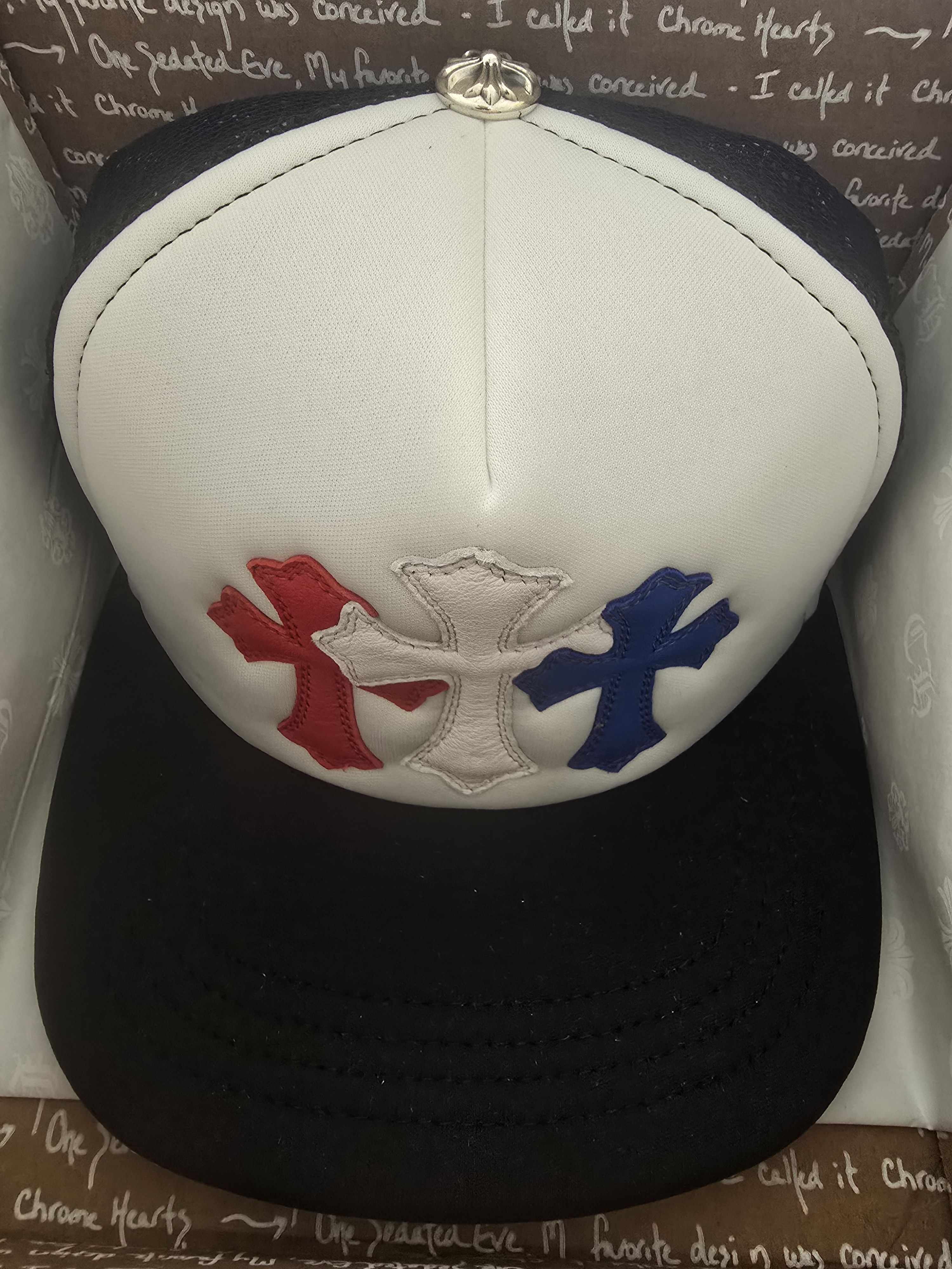 Chrome Hearts Chrome hearts trucker hat cross patches red/white/blue Size ONE SIZE - 5 Thumbnail