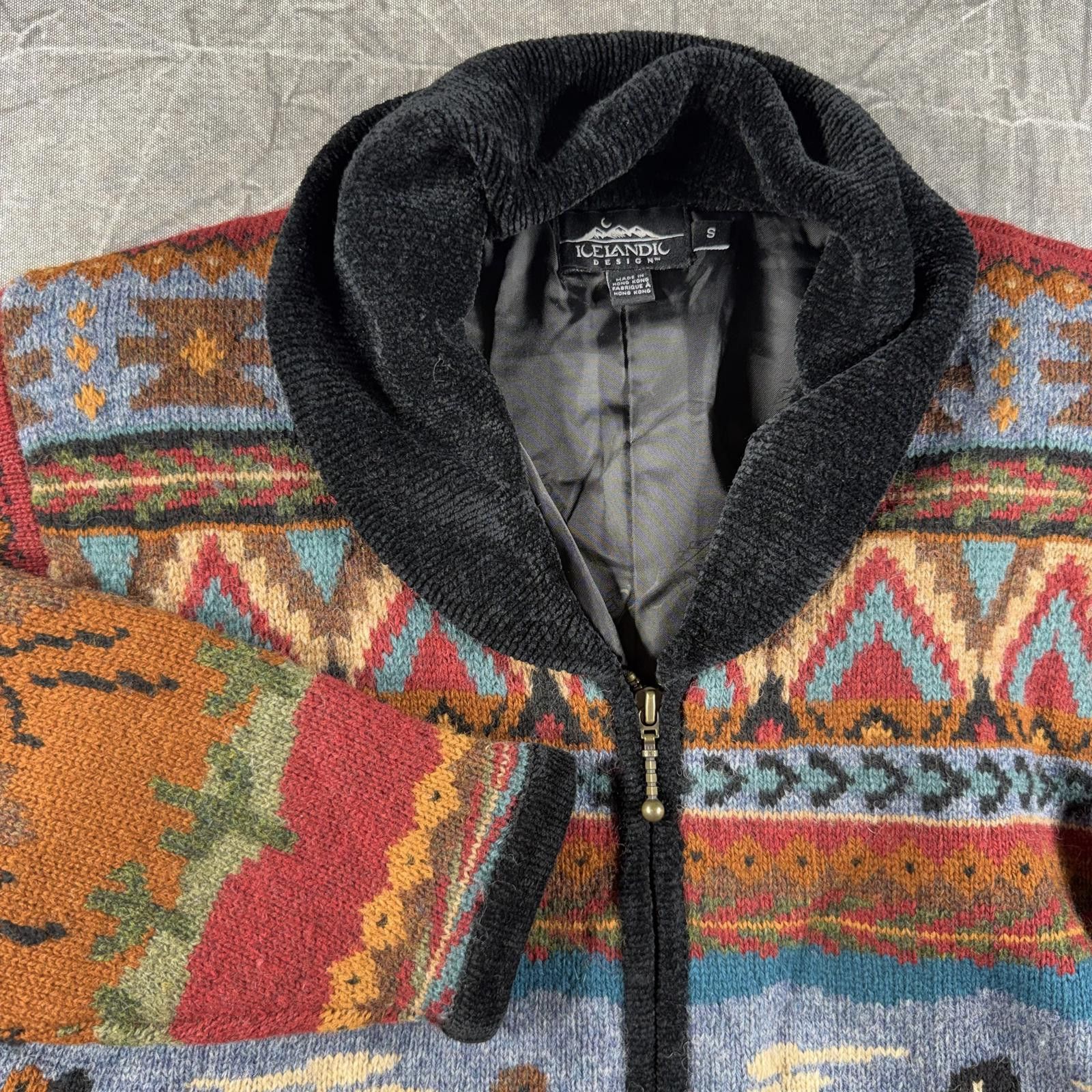Other Icelandic Sweater Men's S Brown Wool Blend Vintage Full Zip Size US S / EU 44-46 / 1 - 1 Thumbnail