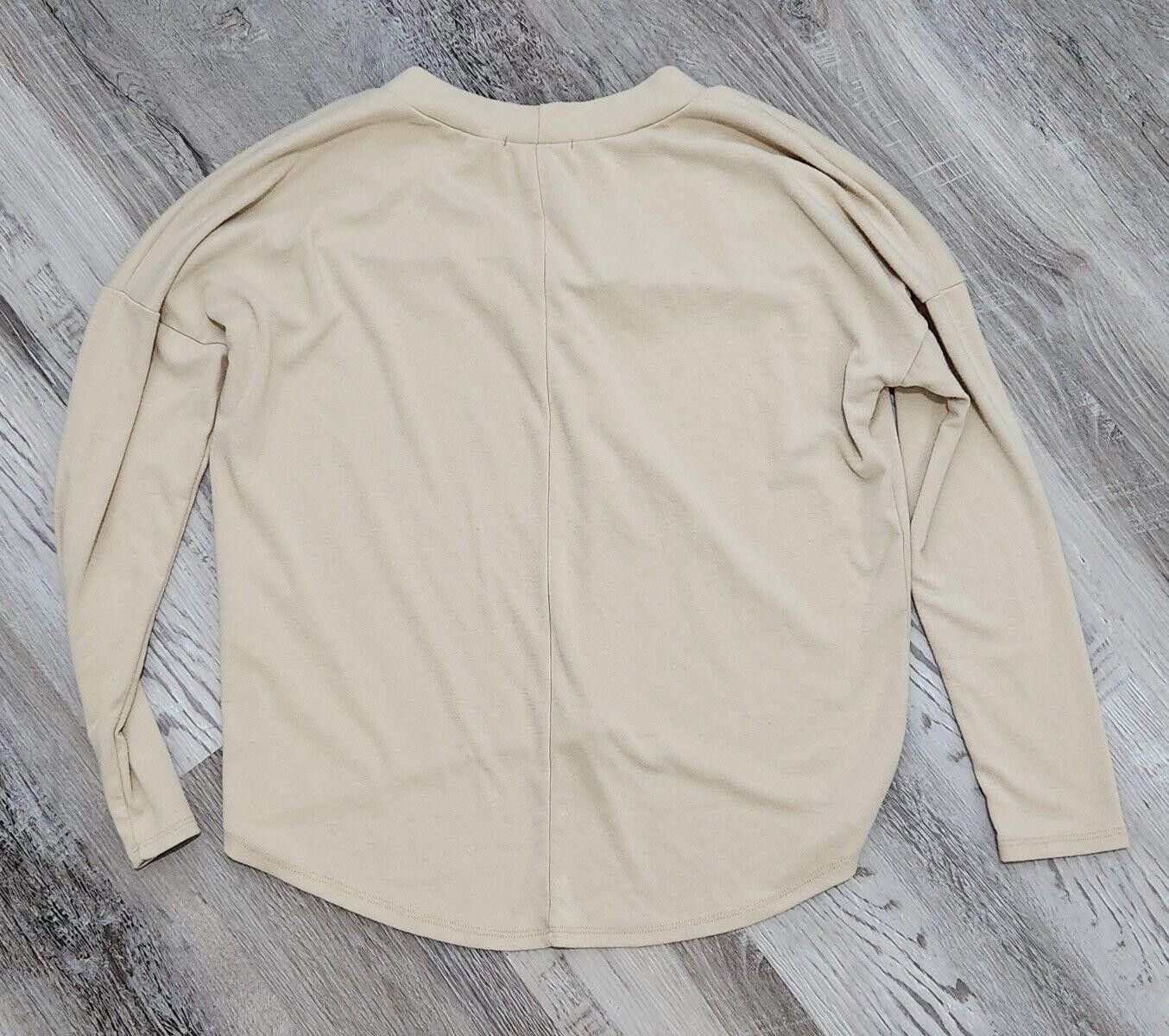 Designer Lulus Sweater Small Beige Cream High Low Pullover Size S / US 4 / IT 40 - 2 Thumbnail