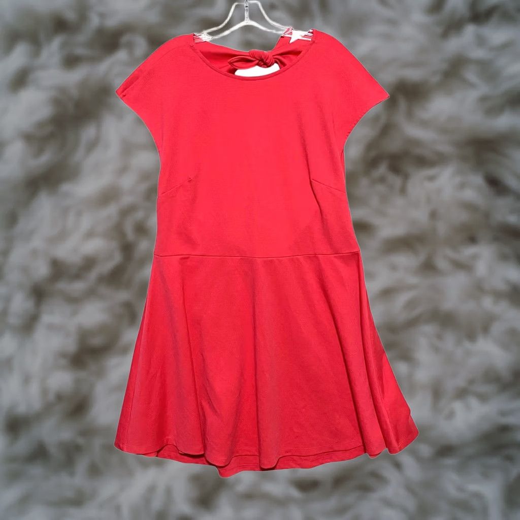 Gap Gap Pink Fit & Flare Dress Sz 18 Open Back Tie Neck Spring Vacation NWT Womens Dress Tight Cap Sleeve Casual Party/Cocktail Size XXL / US 16-18 / IT 52-54 - 1 Thumbnail
