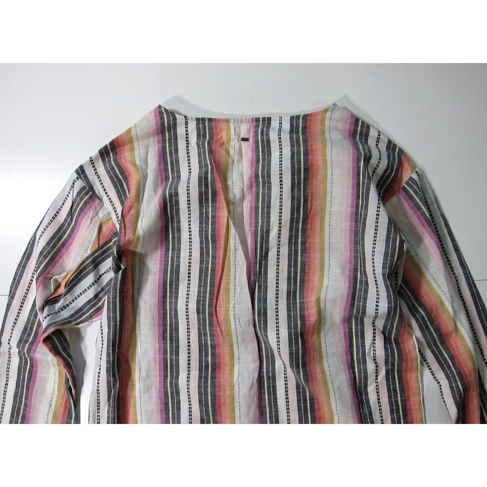 Rip Curl Ripcurl 100% Cotton Purple Pink White Stripe Long Sleeve Pocket Tunic Blouse Small Size S / US 4 / IT 40 - 6 Thumbnail