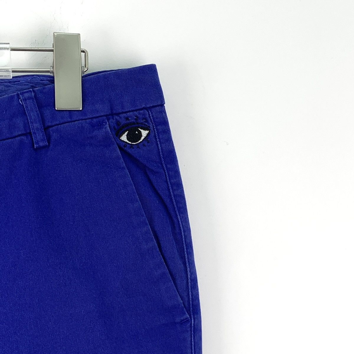 Kenzo Kenzo Dark Blue Cotton Casual Pants Eye Embroidery K26WX Size US 36 / EU 52 - 3 Thumbnail
