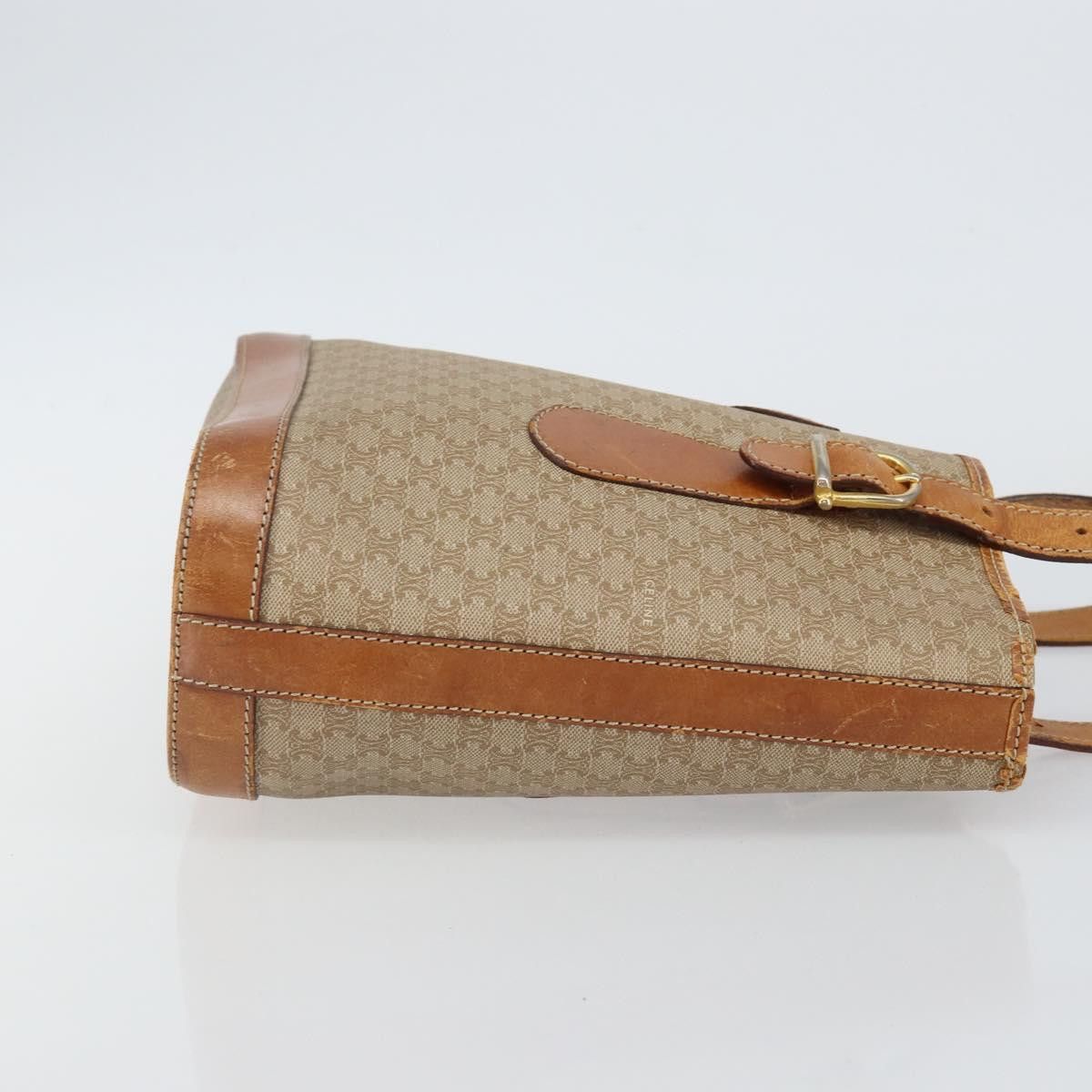 Celine CELINE Macadam Canvas Tote Bag Pvc Beige Gold Size ONE SIZE - 4 Thumbnail